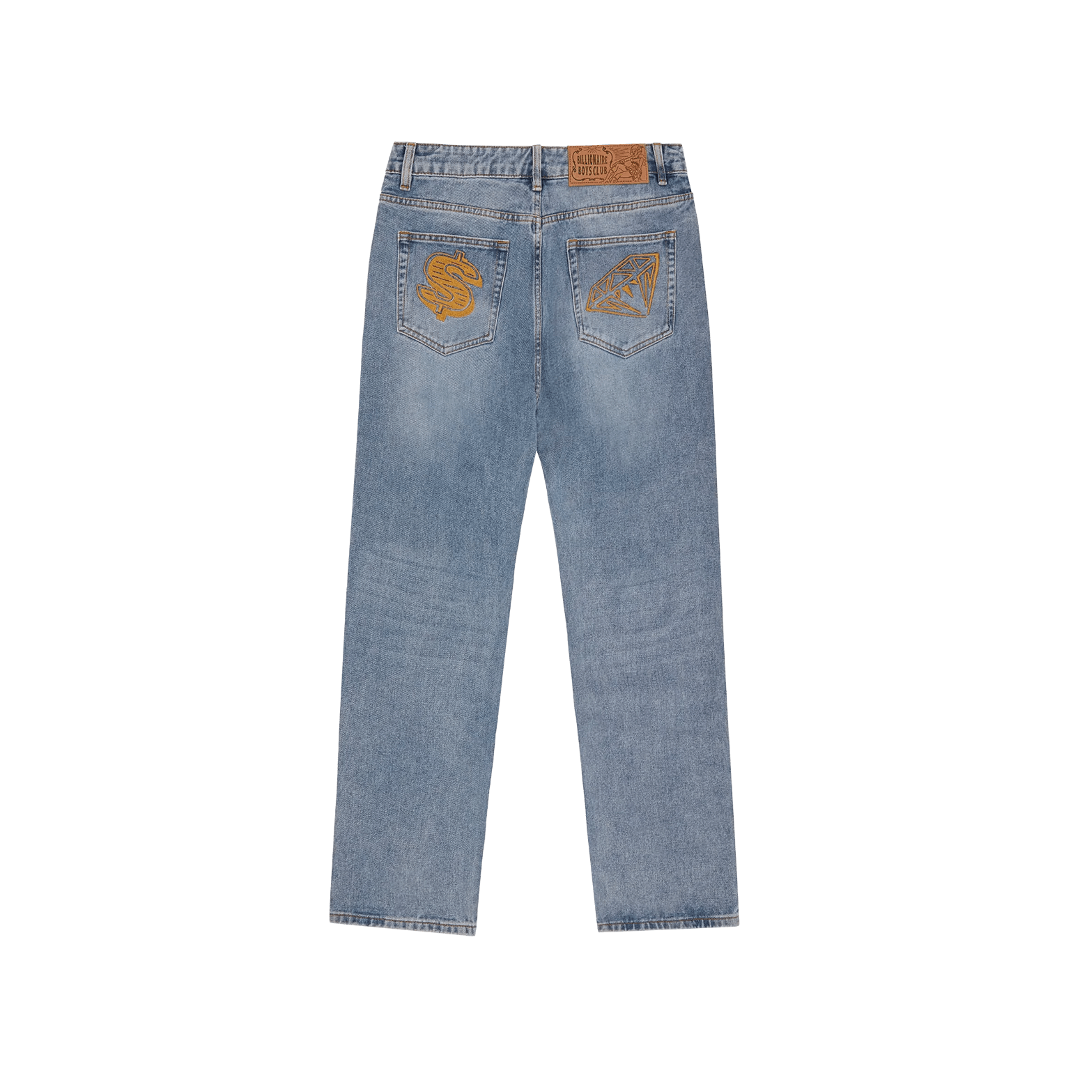 Diamond & Dollar Embroidered D Stonewash Blue