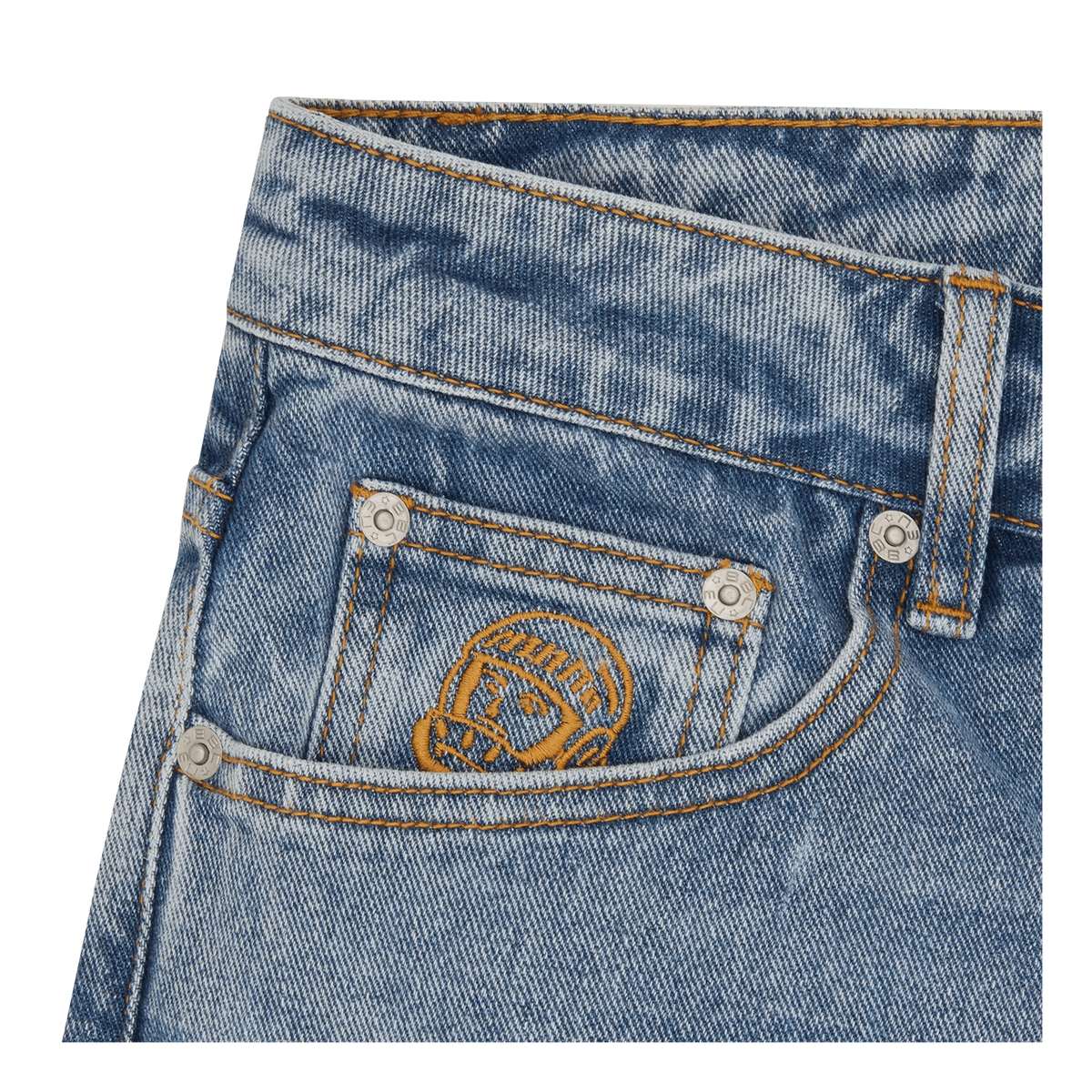 Diamond & Dollar Embroidered D Stonewash Blue