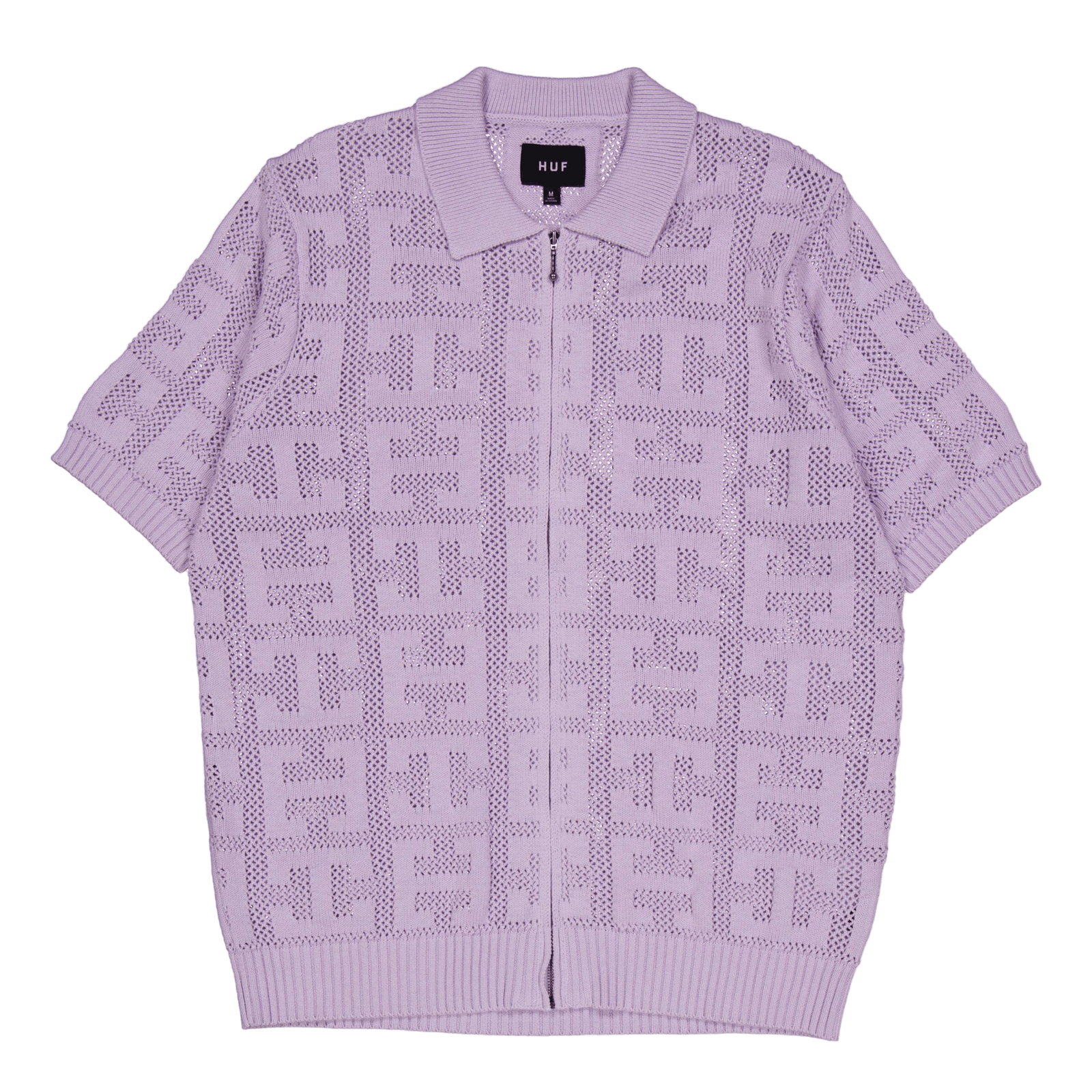 Monogram Jacquard Zip Sweater Lavender