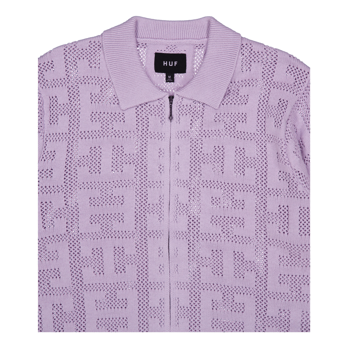 Monogram Jacquard Zip Sweater Lavender