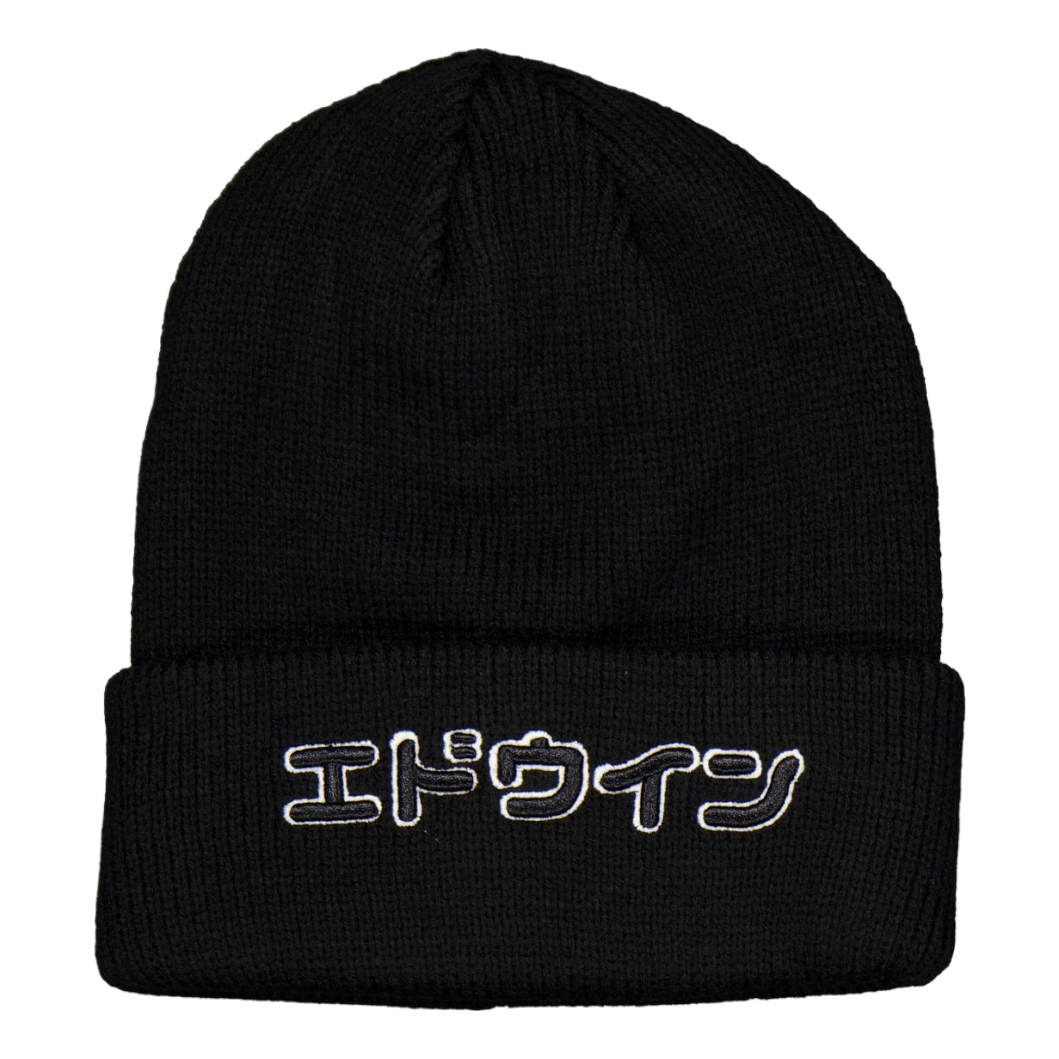 3d Katakana Beanie-black Black