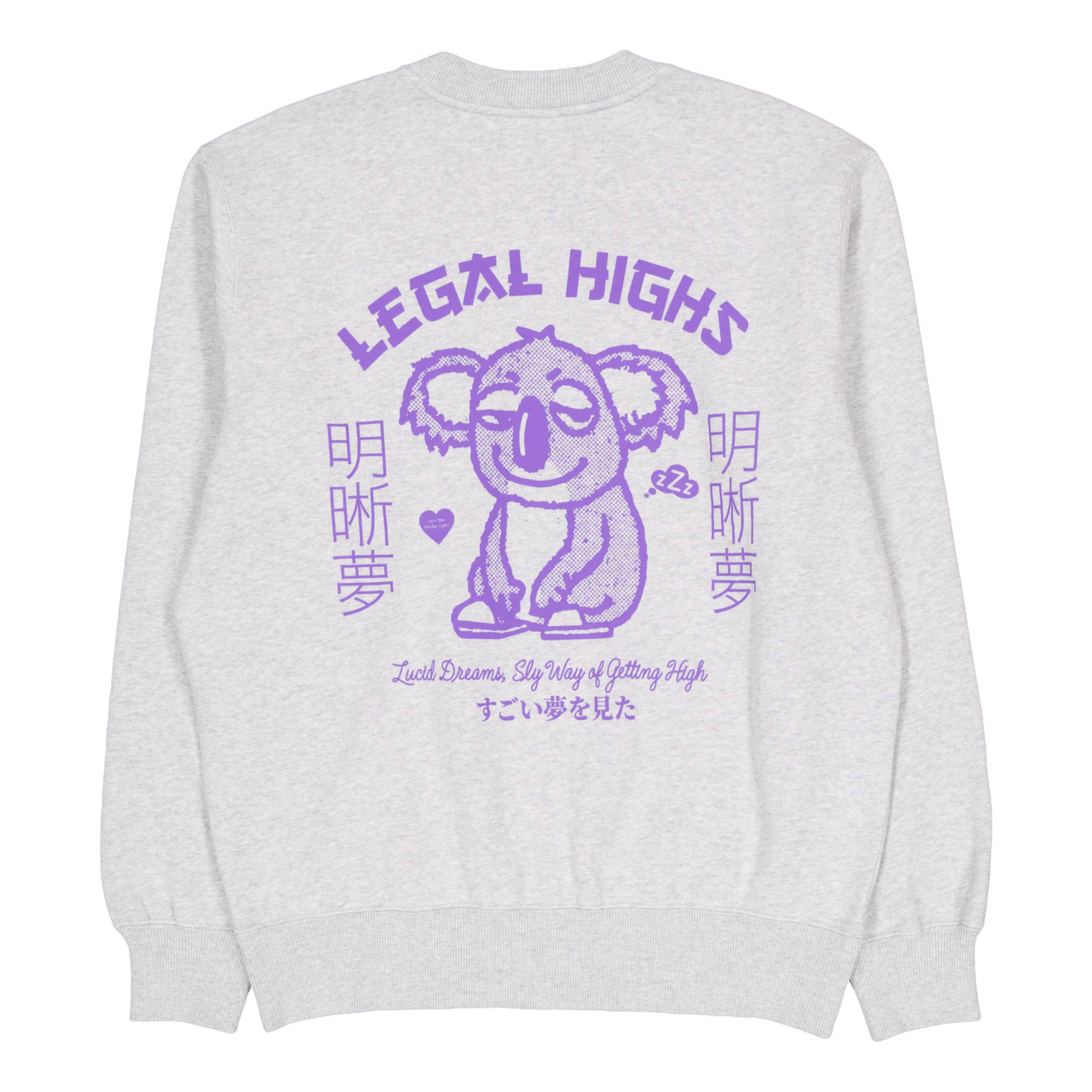 Legal Highs Sweat-grey Marl Grey Marl