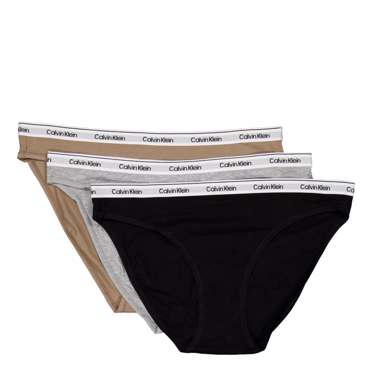 3 Pack Bikini (low-rise) Black/ Grey Heather / Café Fun