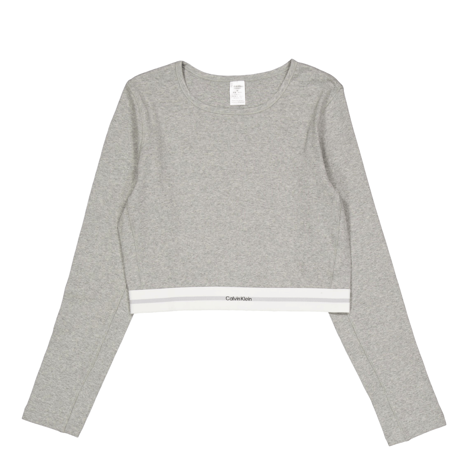 L/s Crop Crew Grey Heather