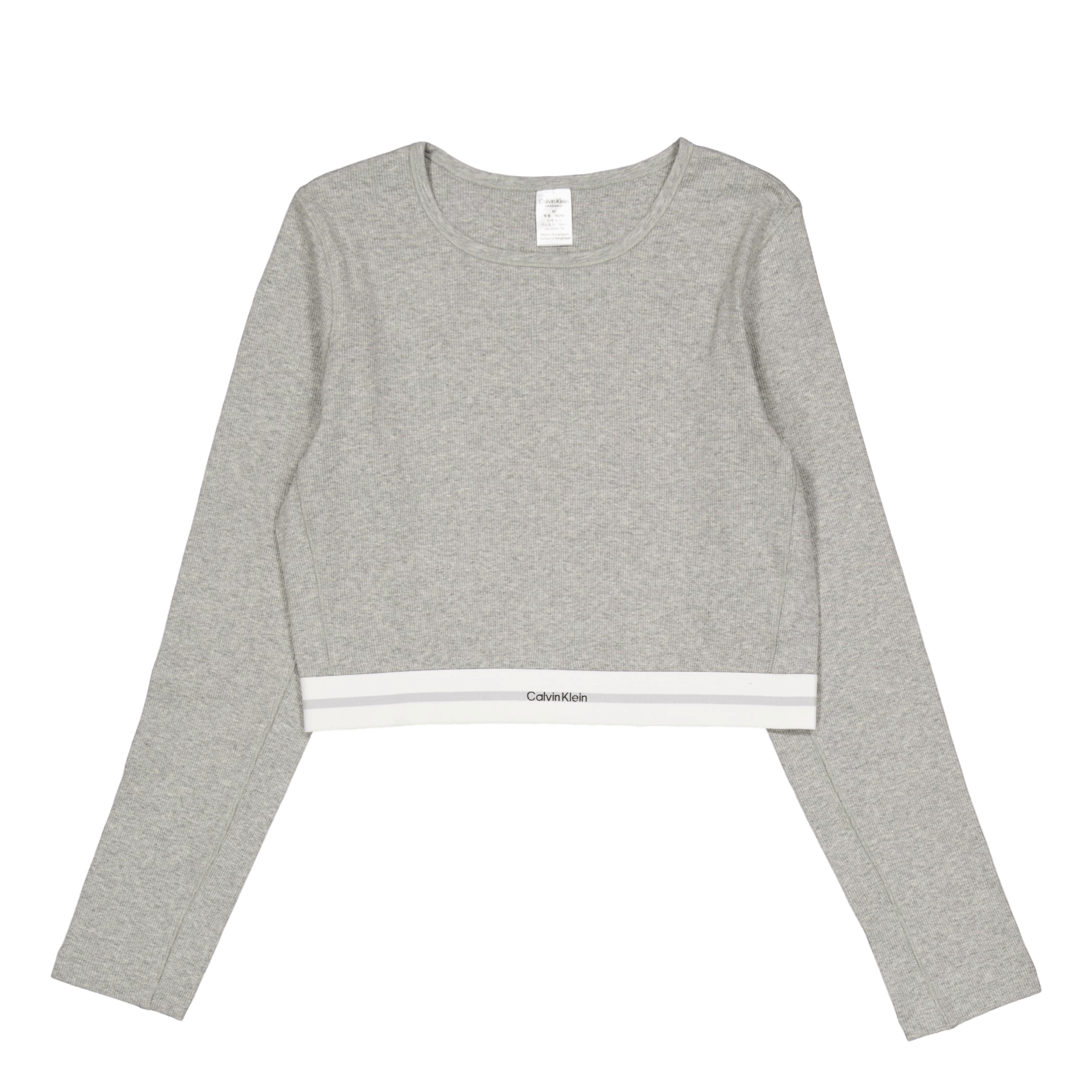 L/s Crop Crew Grey Heather