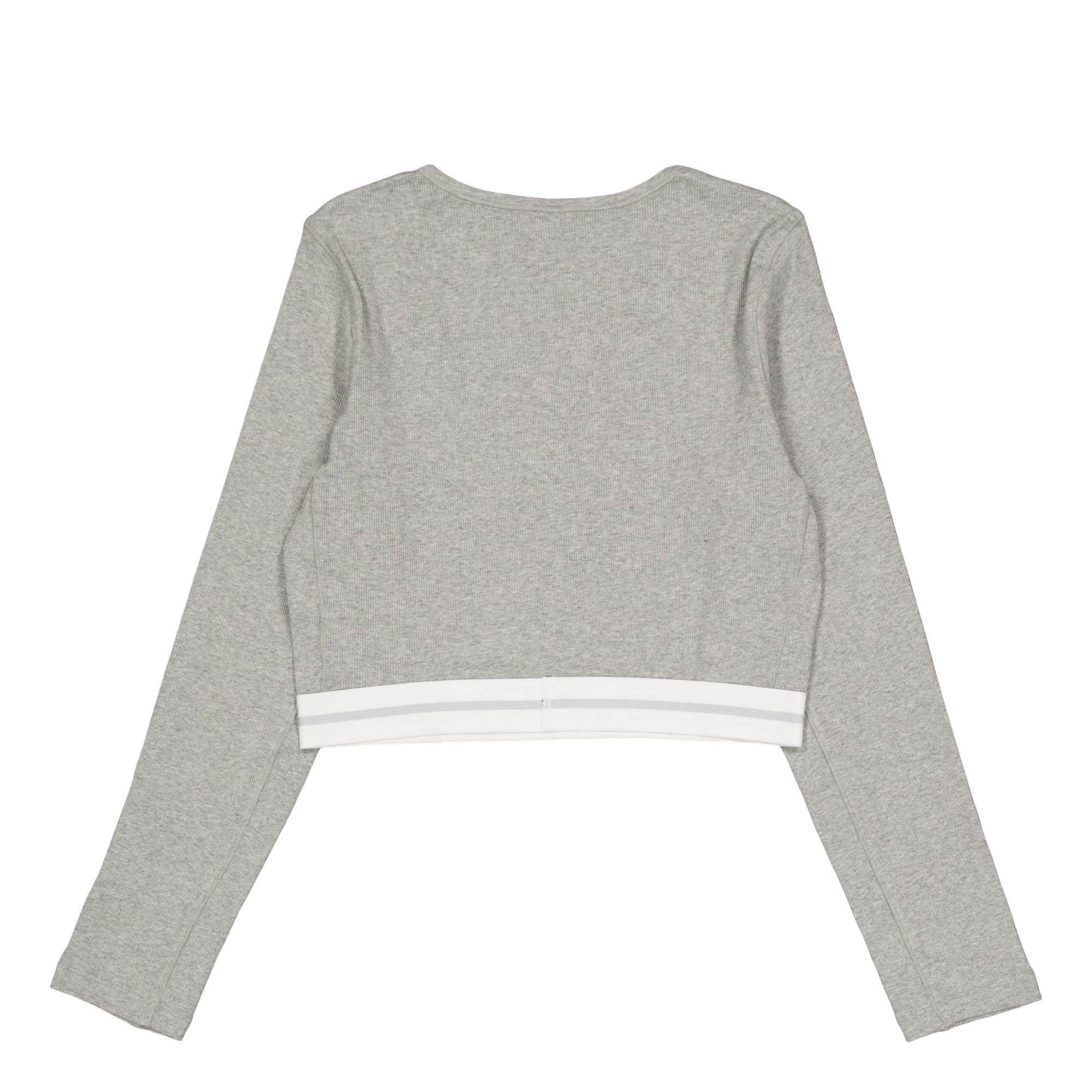 L/s Crop Crew Grey Heather