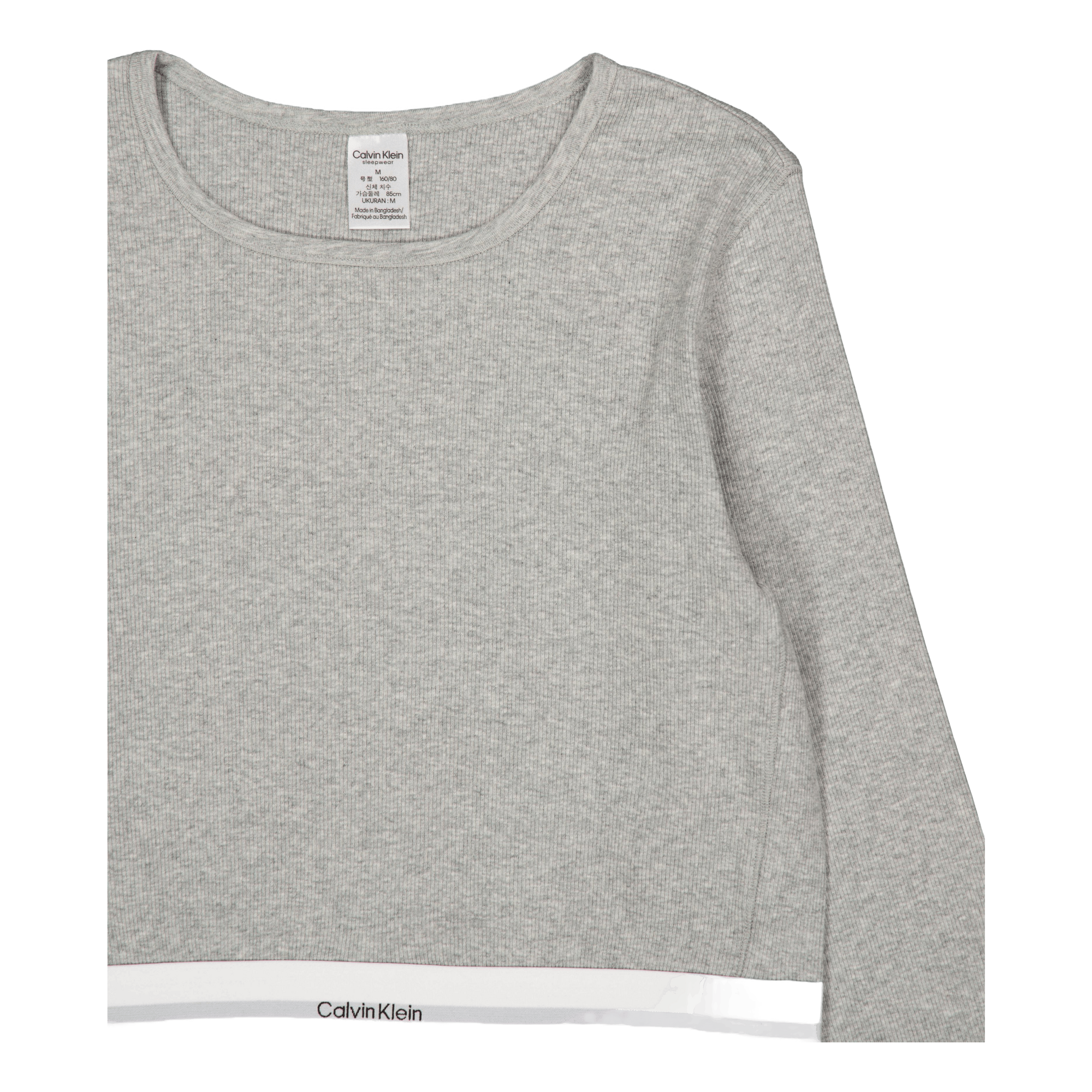 L/s Crop Crew Grey Heather