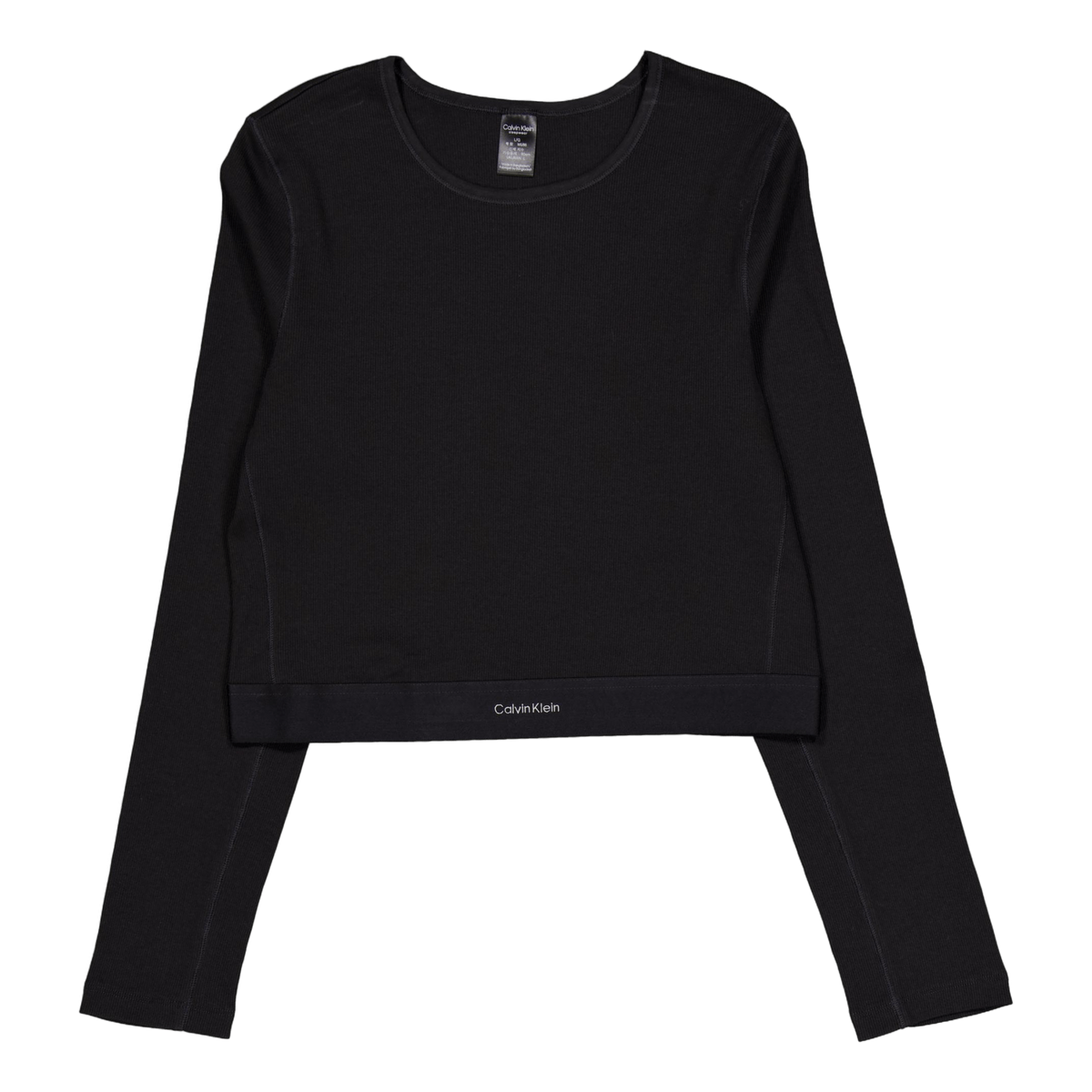 L/s Crop Crew Black