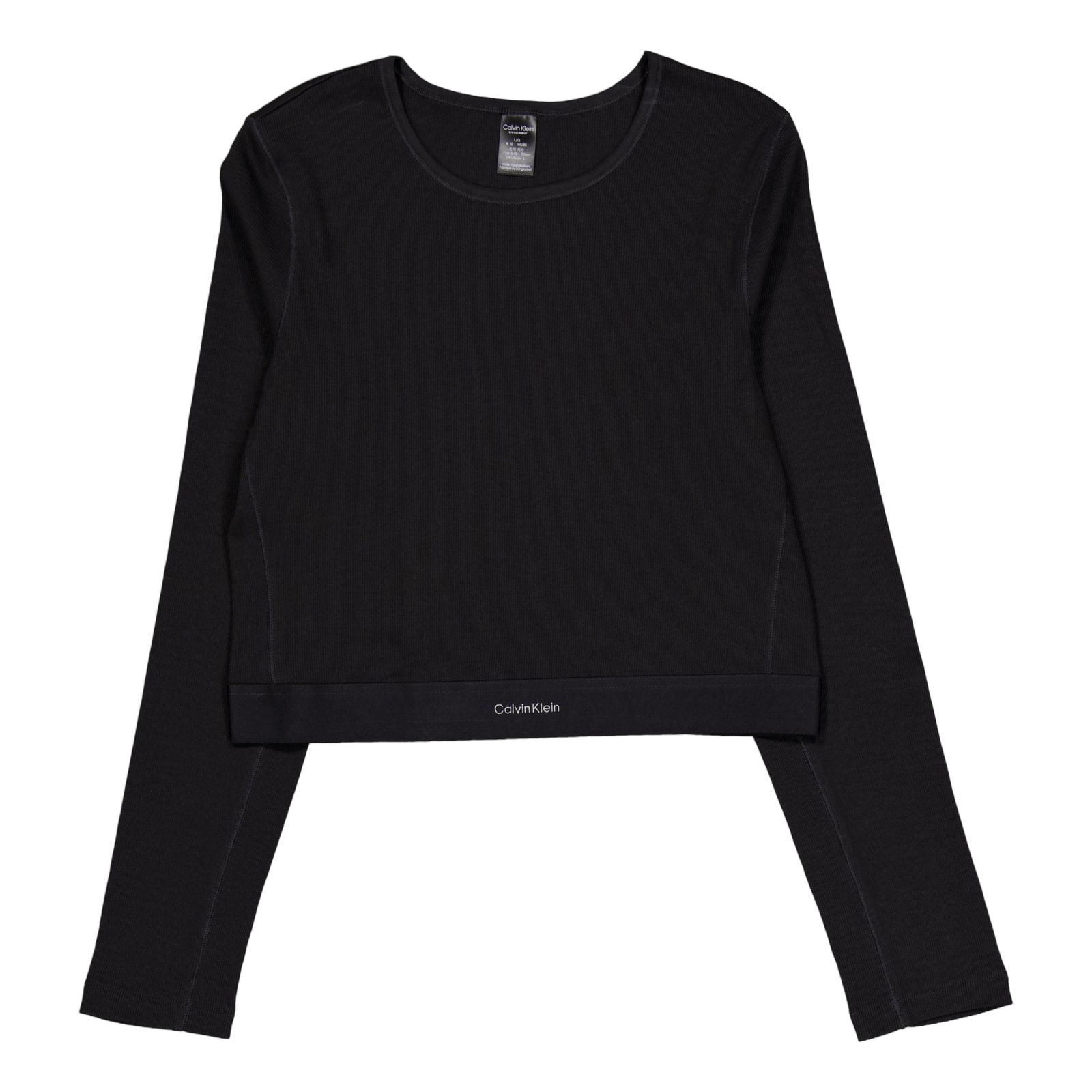 L/s Crop Crew Black