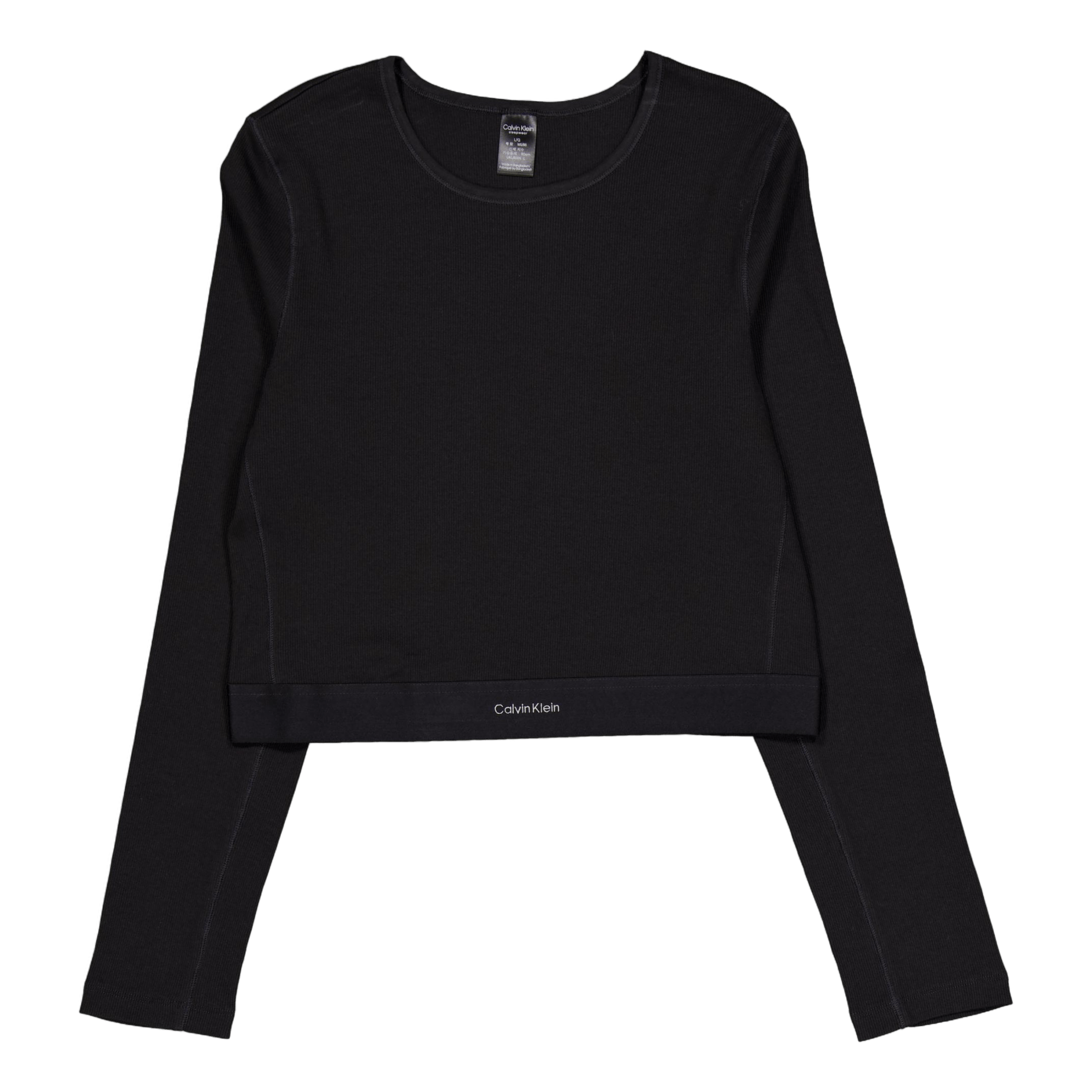 L/s Crop Crew Black