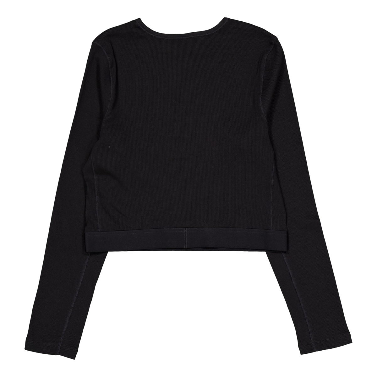 L/s Crop Crew Black