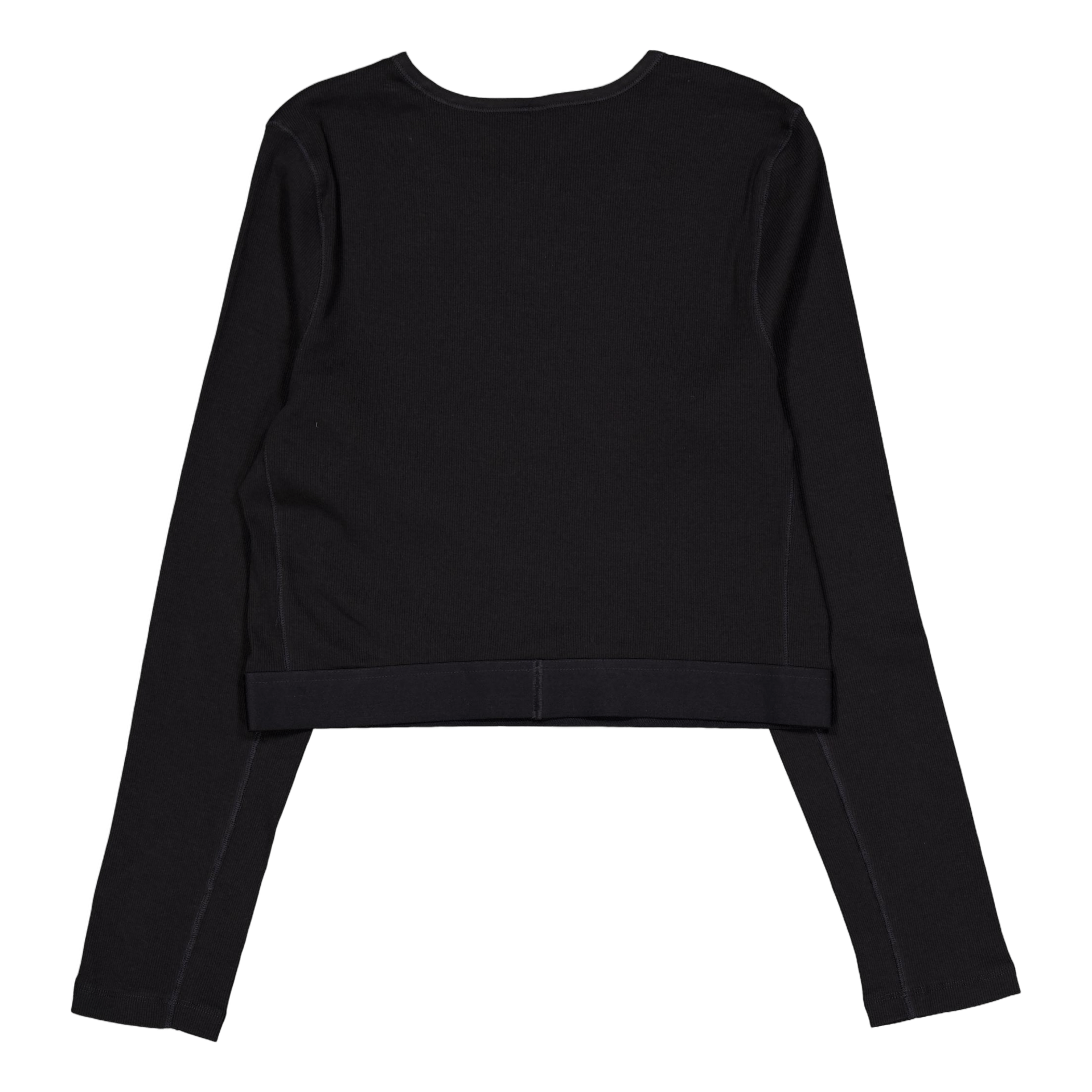 L/s Crop Crew Black