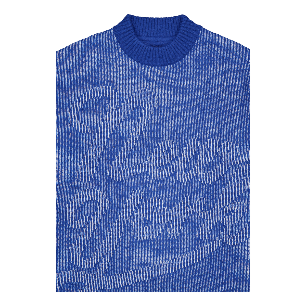 Tjcu Twotone Knitted Crewneck Chase Blue