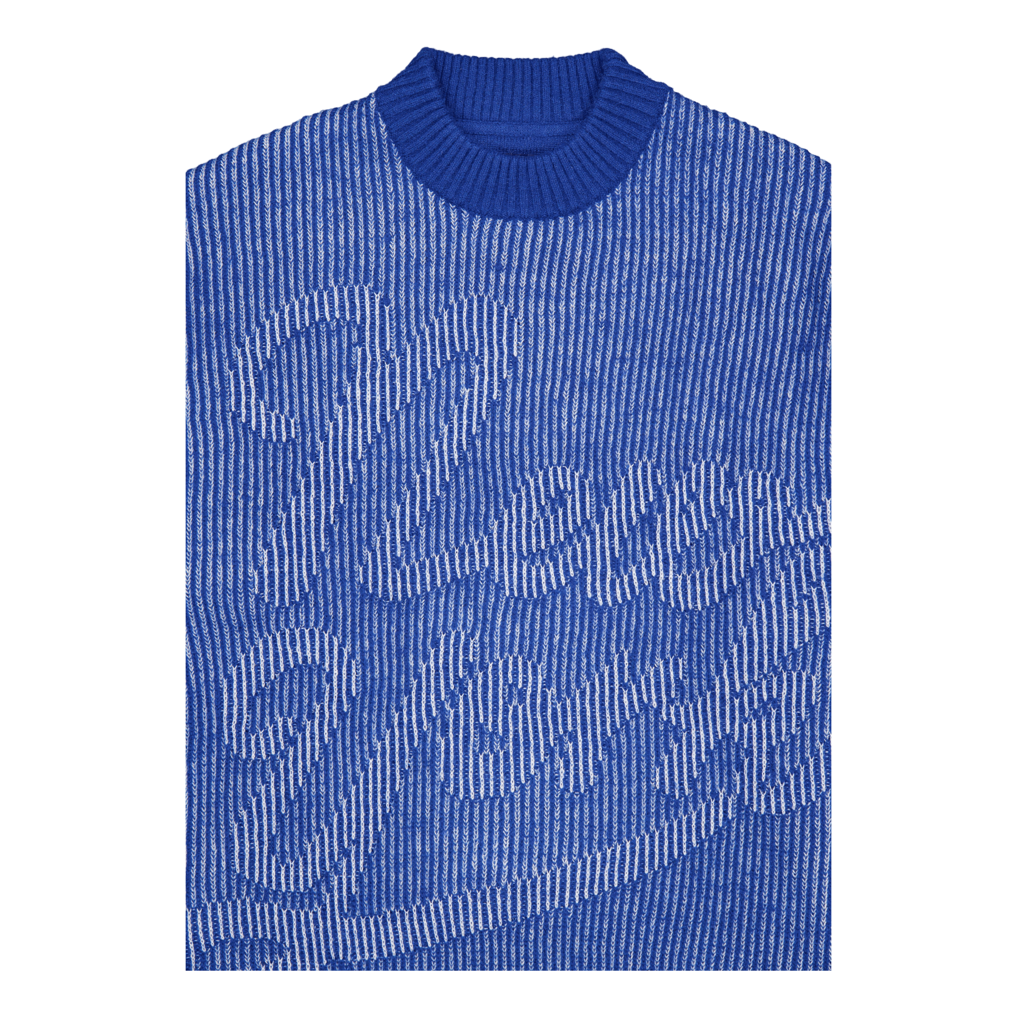 Tjcu Twotone Knitted Crewneck Chase Blue