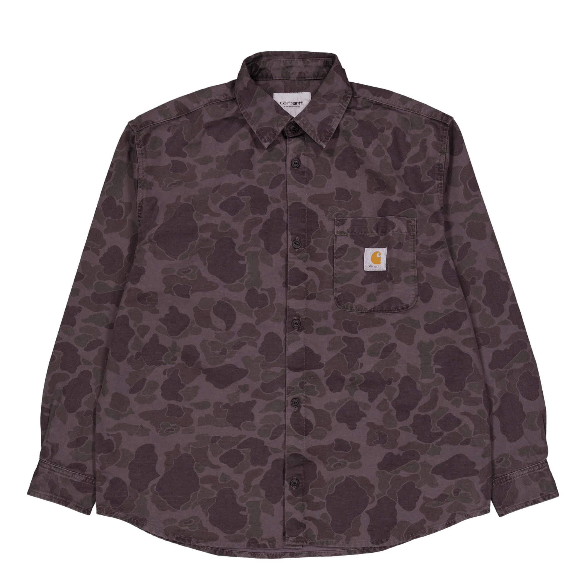 L/s Duck Shirt Camo Duck, Green / Graphite