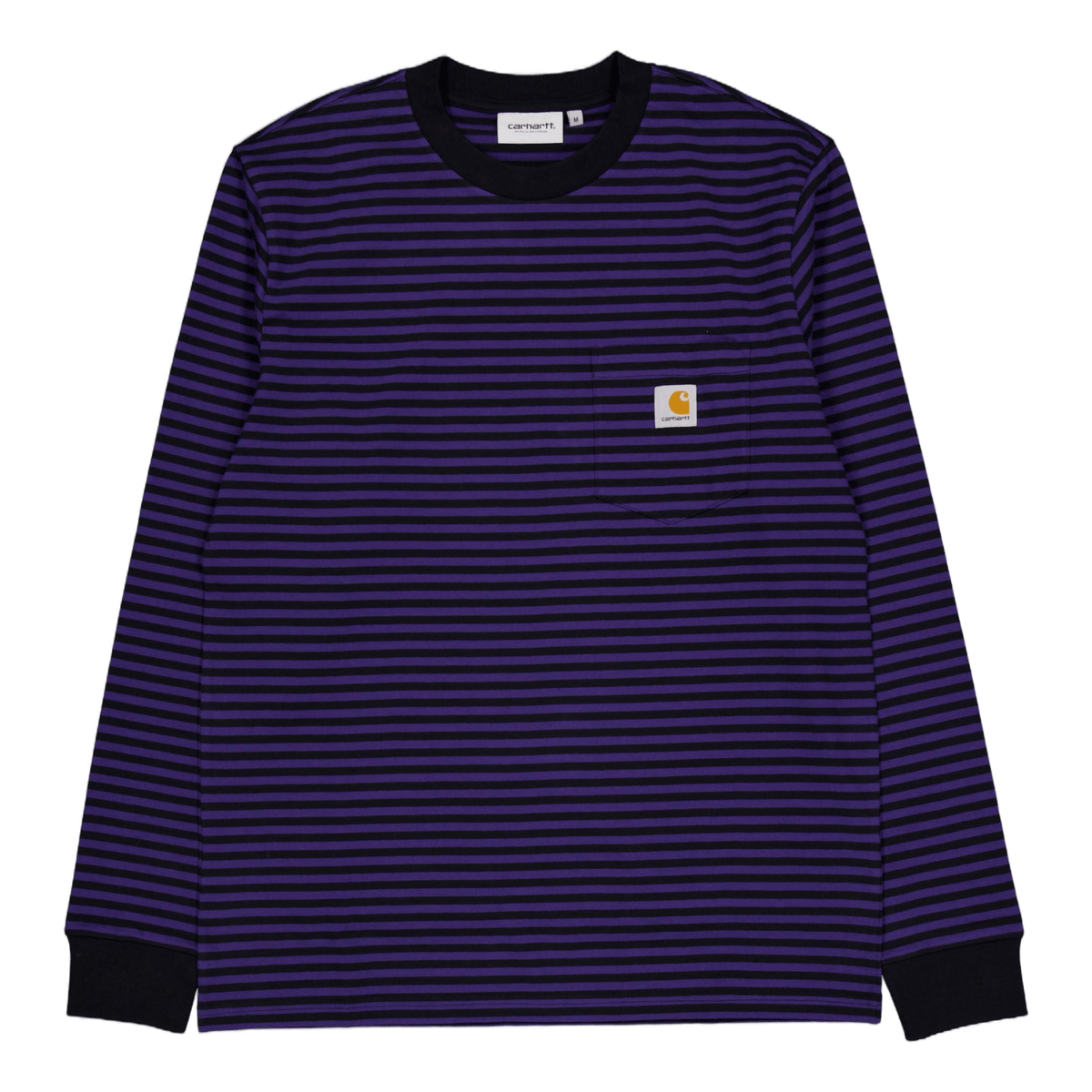 L/s Verner Pocket T-shirt Verner Stripe, Black / Aura