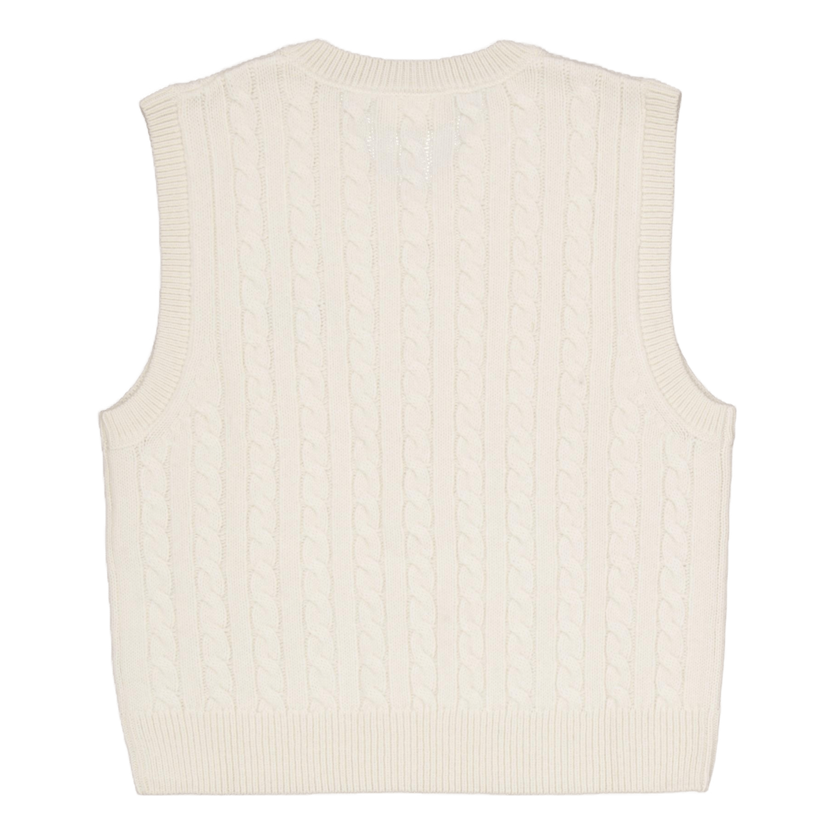 W' Signature Vest Sweater Natural / Dusty Ice