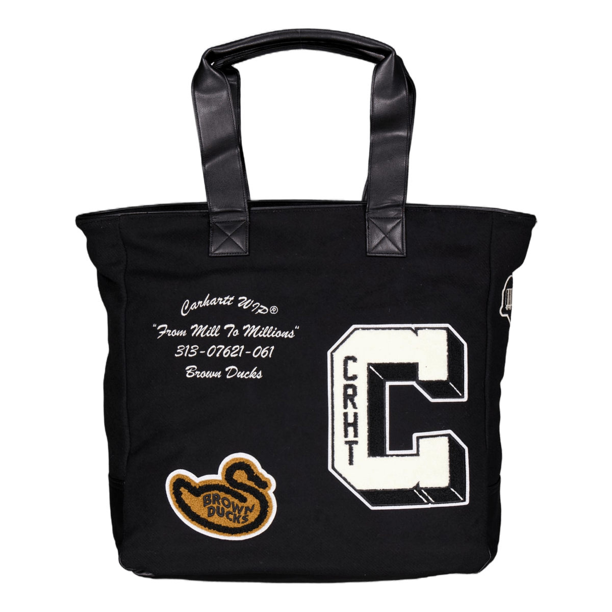 Brown Ducks Tote Black / Black