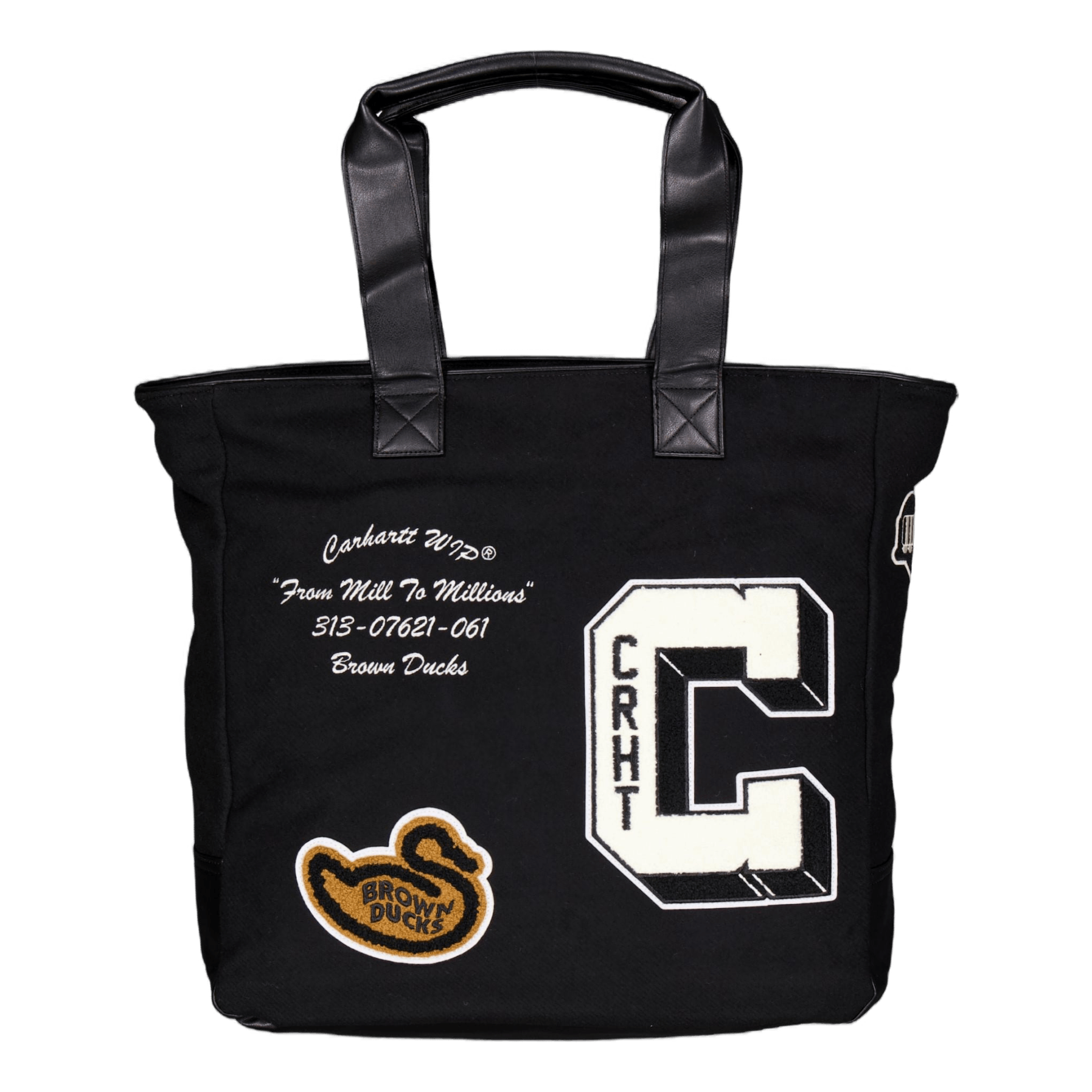 Brown Ducks Tote Black / Black