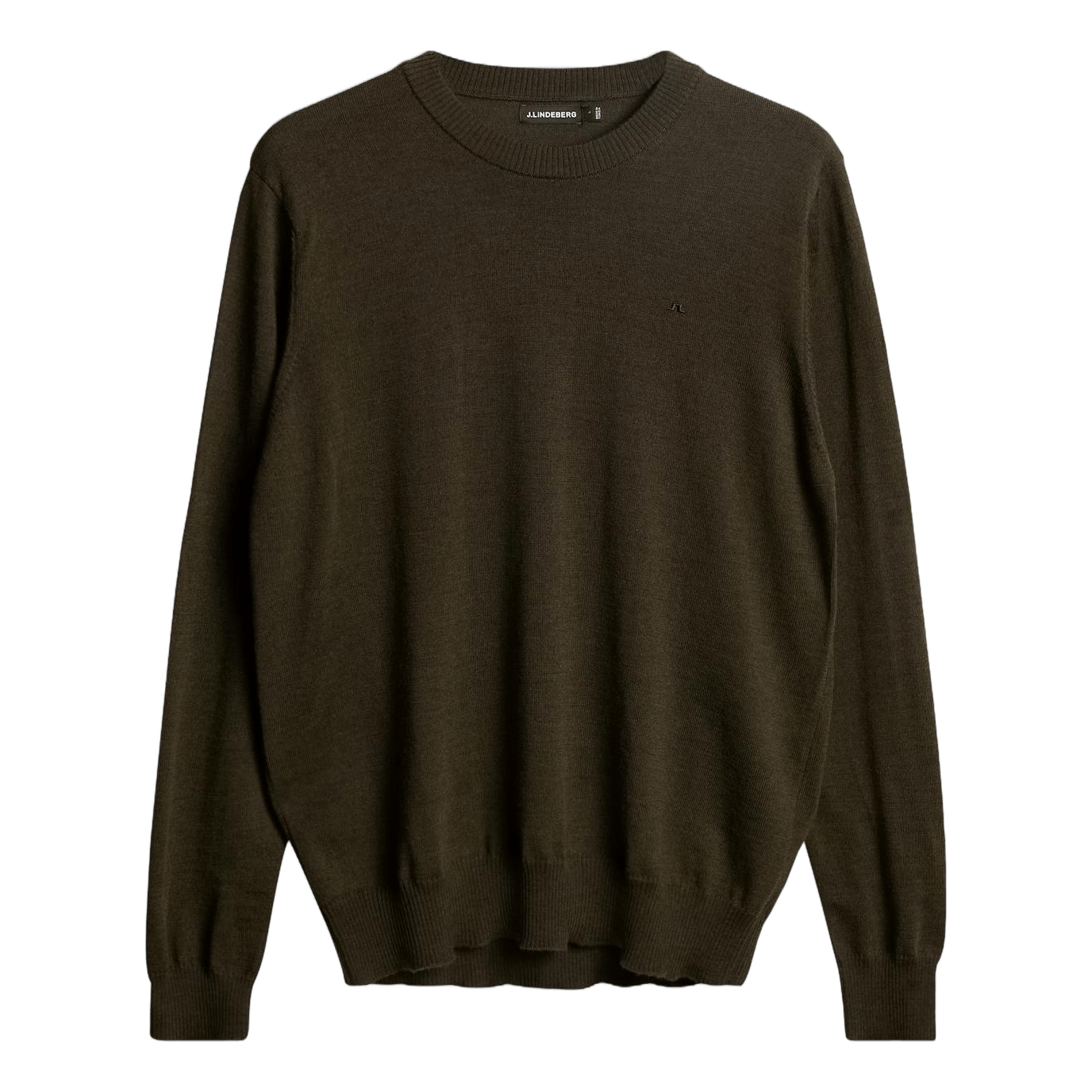 Keane Merino Crew Neck Sweater Forest Green