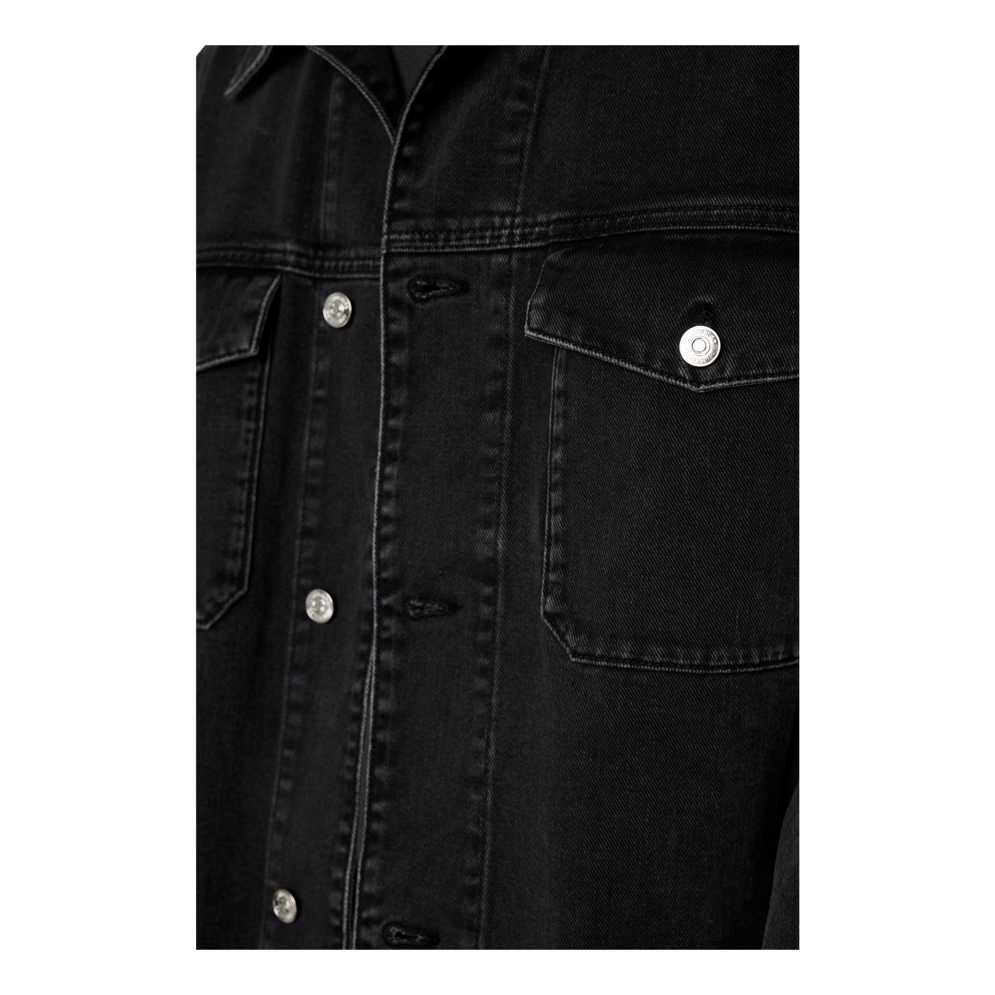 Hunt Washed Denim Overshirt Black