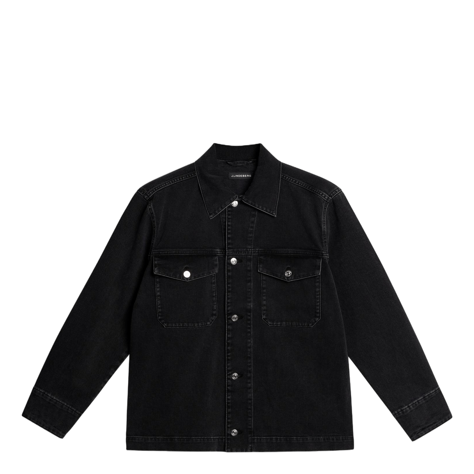 Hunt Washed Denim Overshirt Black