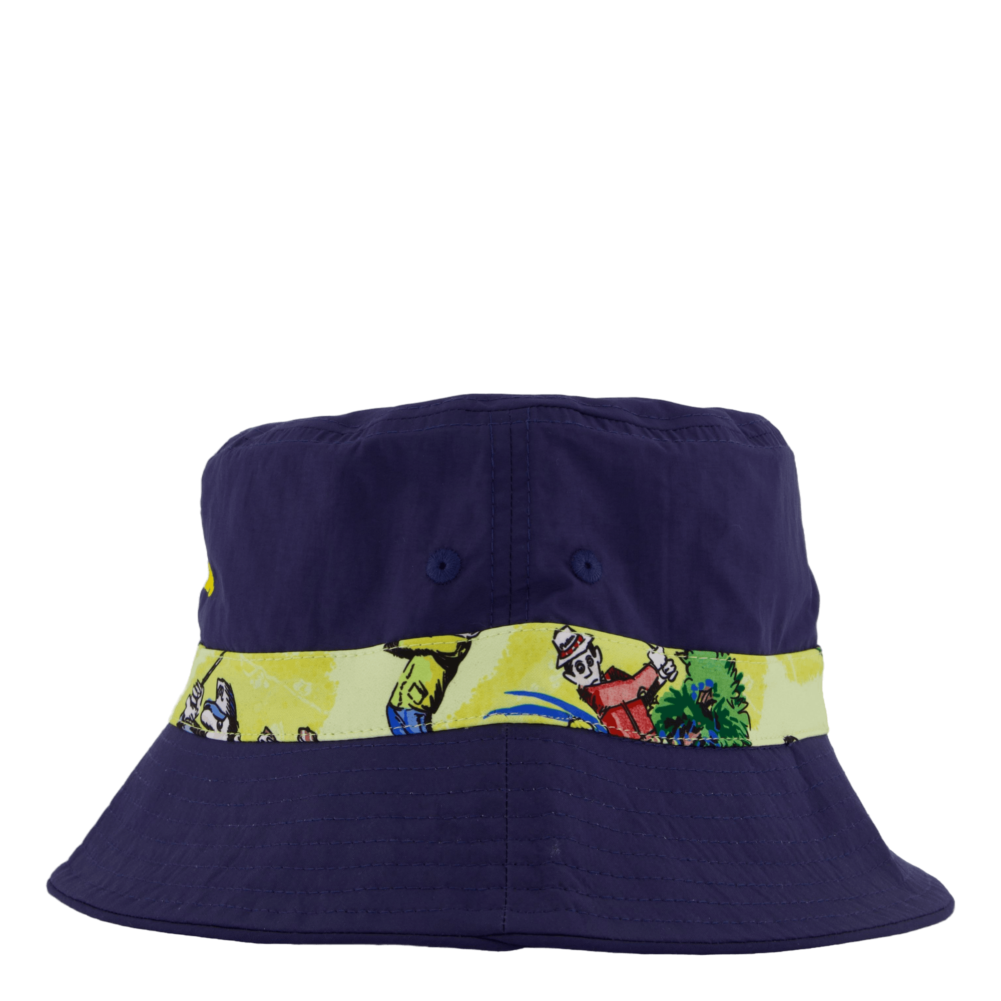 Patrons Reversible Bucket Hat Navy/pale Yellow