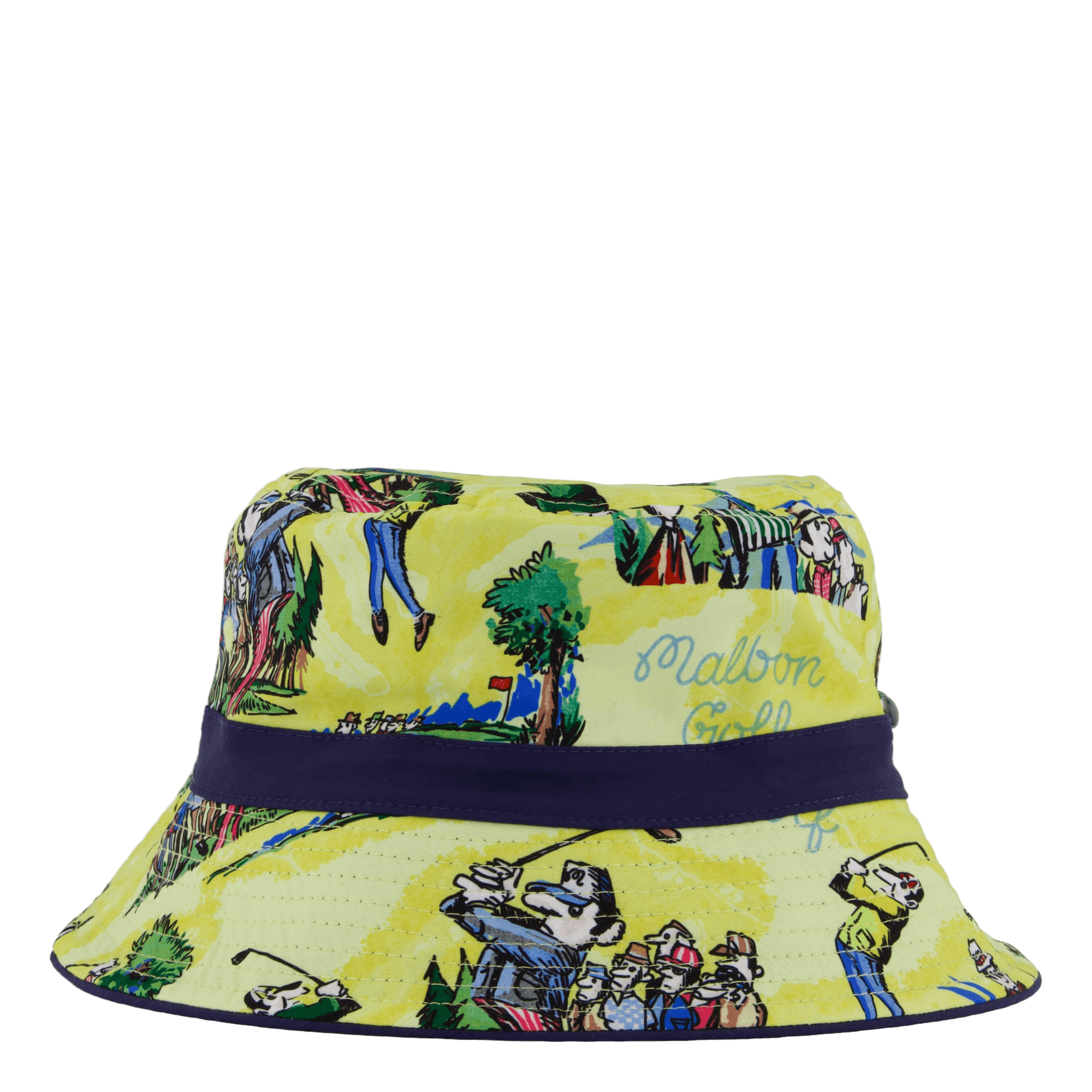 Patrons Reversible Bucket Hat Navy/pale Yellow