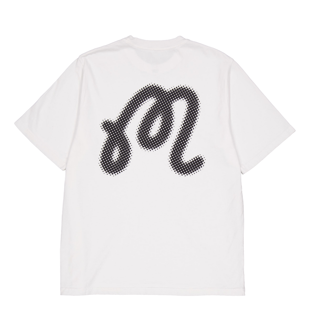 M Script Blur Tee White