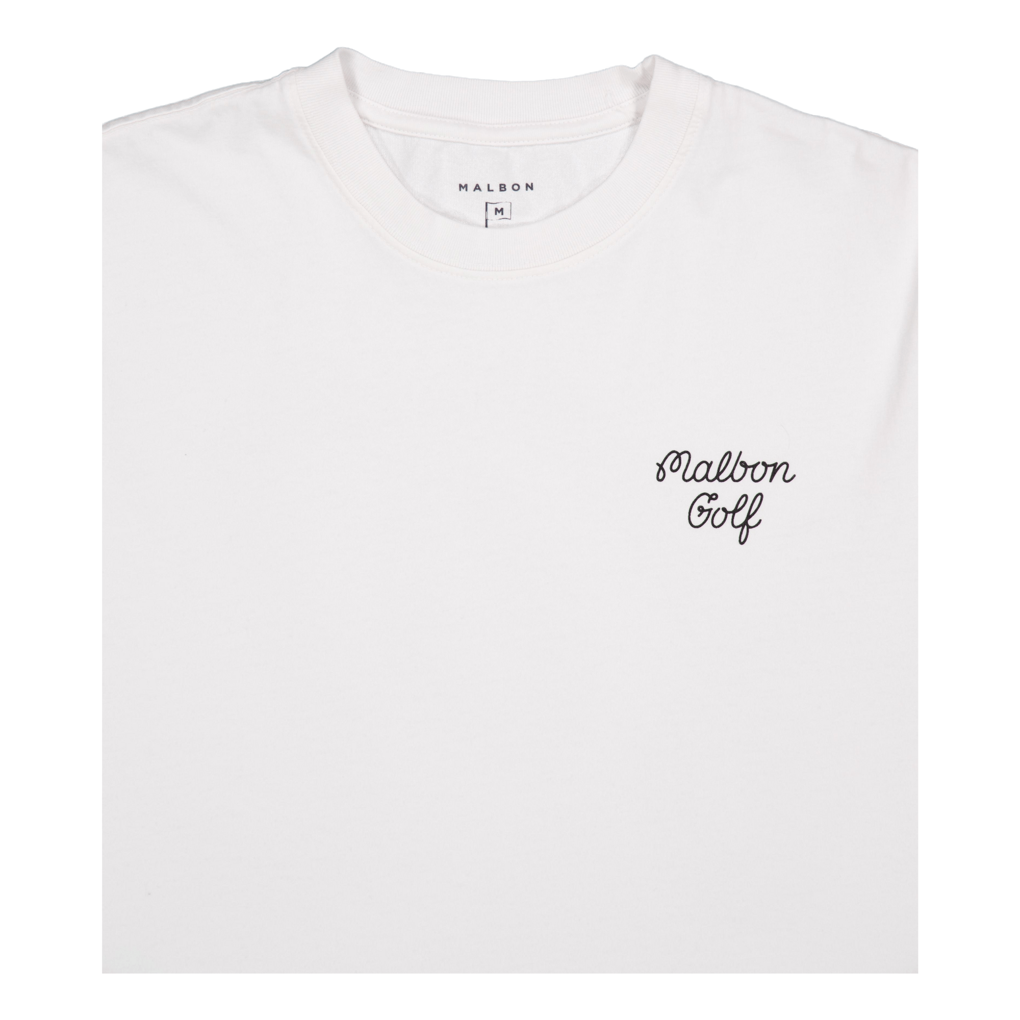 M Script Blur Tee White