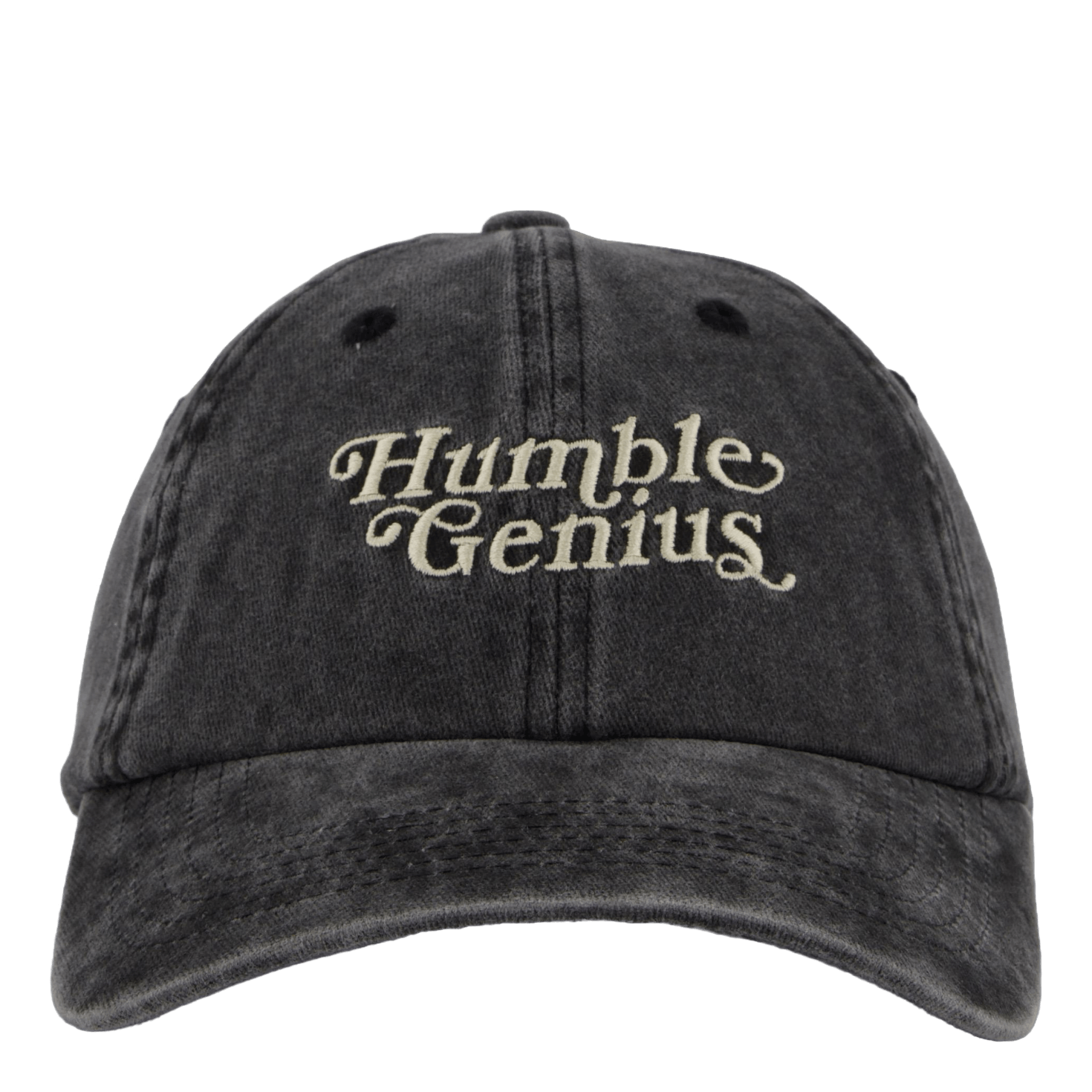 Humble Genius Dad Cap Washed Black