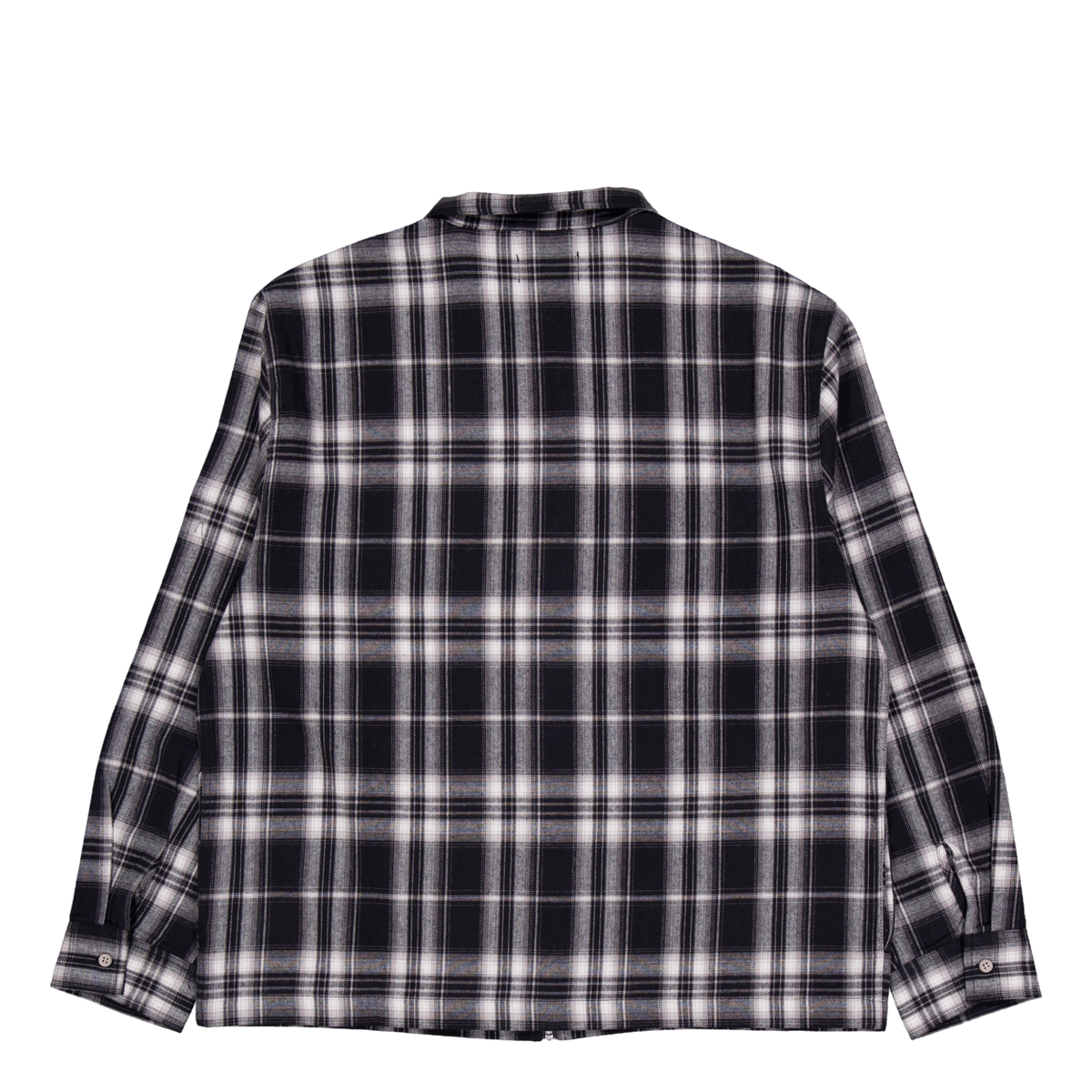 Zip Shirt Black Plaid