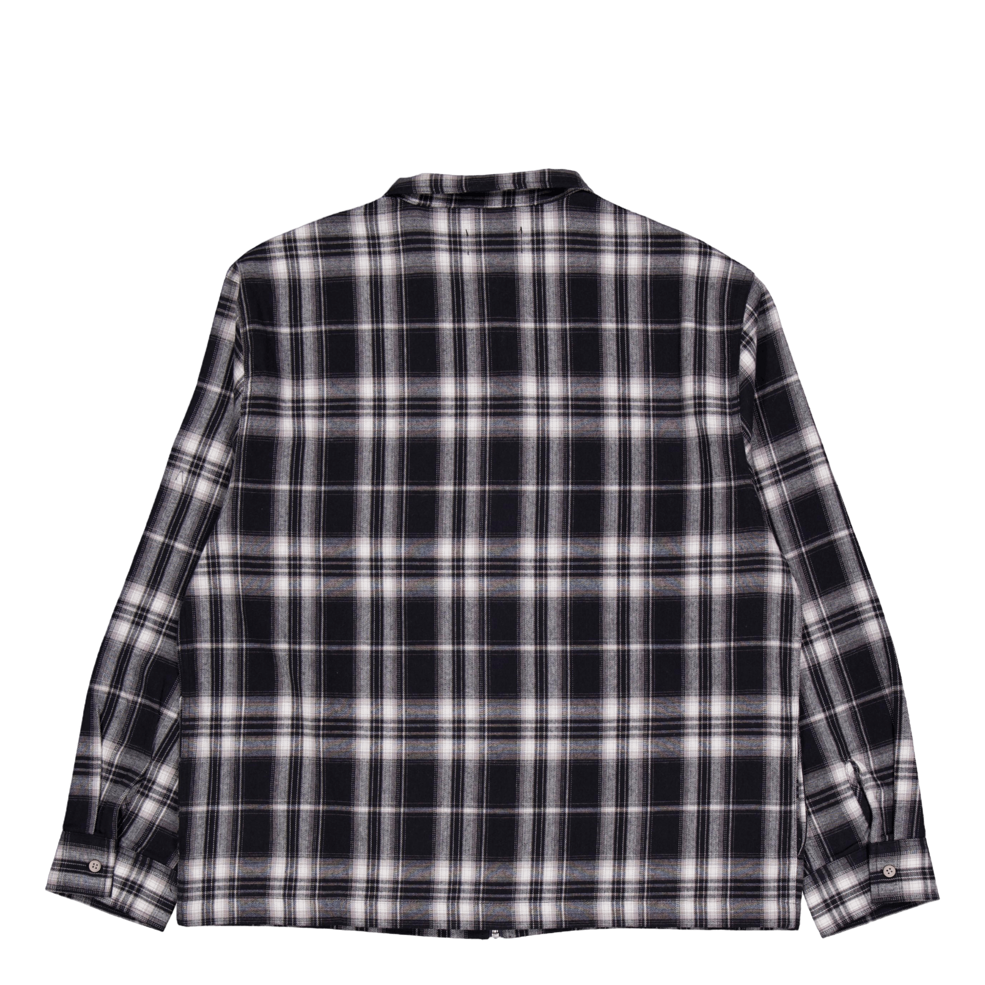 Zip Shirt Black Plaid