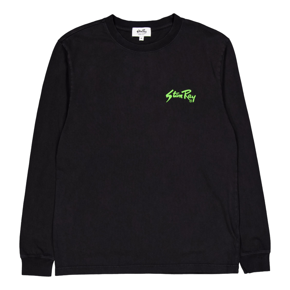 Stan Og Ls Tee Washed Black / Lime