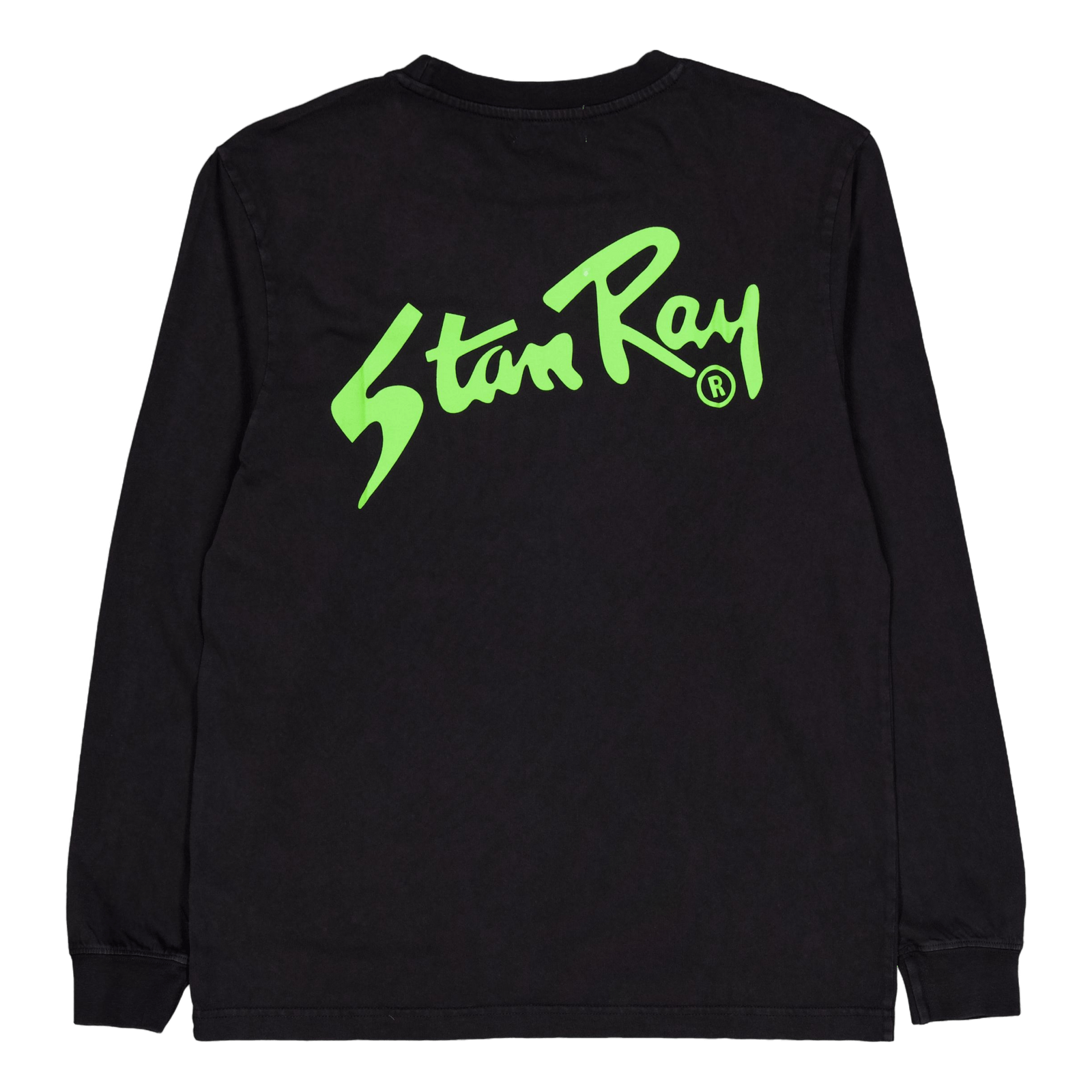 Stan Og Ls Tee Washed Black / Lime