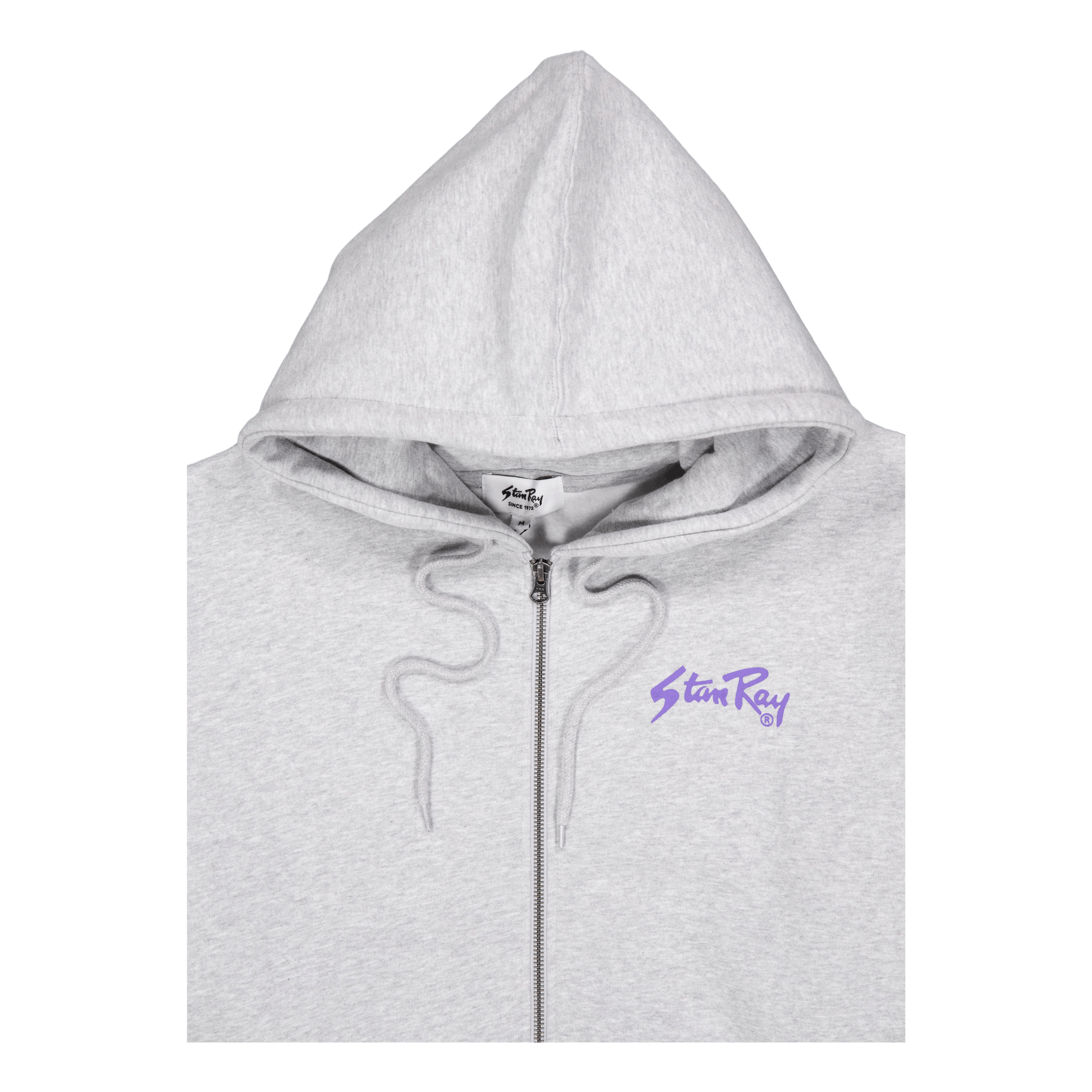 Stan Og Zip Hood Grey Marl / Navy Print