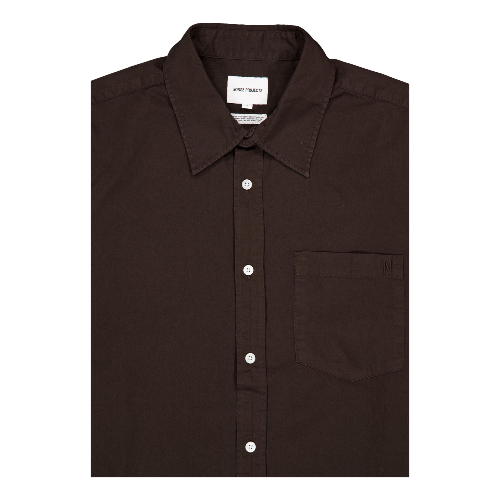 Osvald Bd Twill Shirt 2022 Espresso