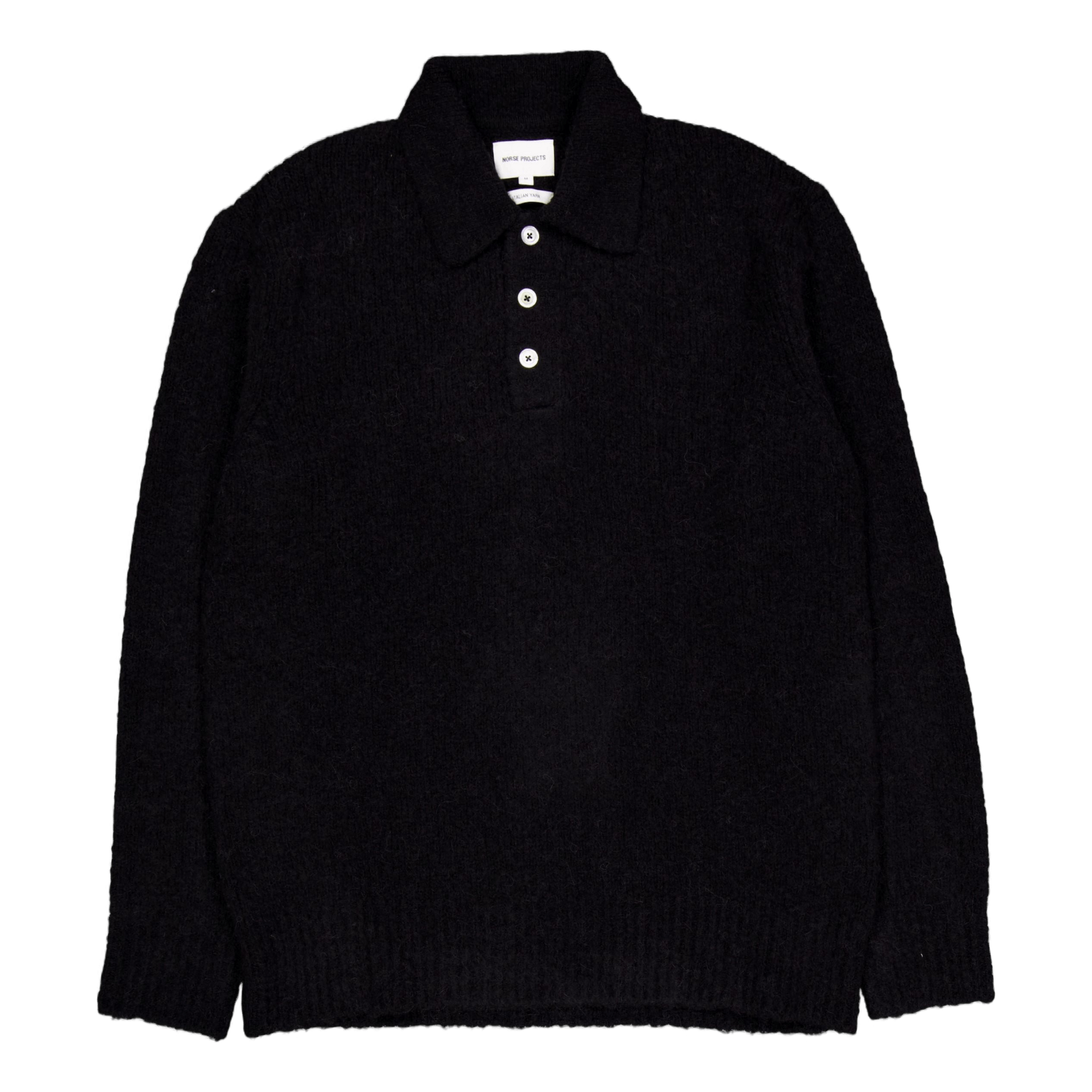 Rasmus Relaxed Brushed Polo 9999 Black