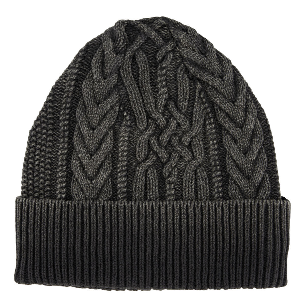 Washed Cable Beanie Black
