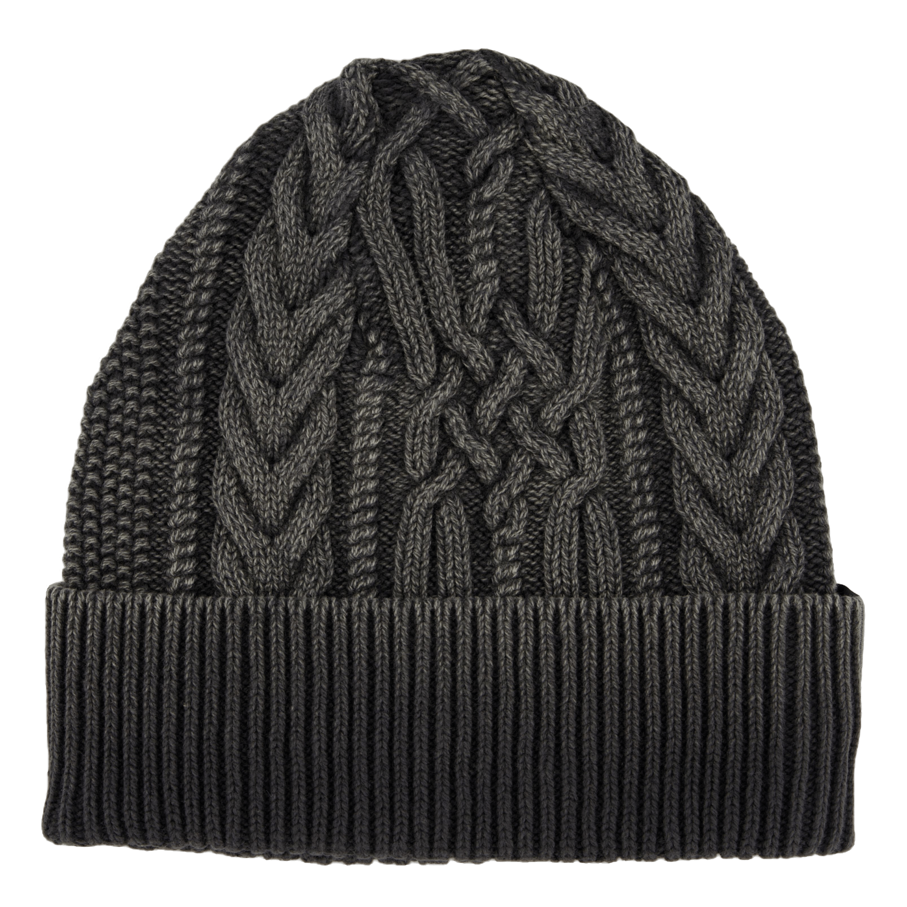 Washed Cable Beanie Black