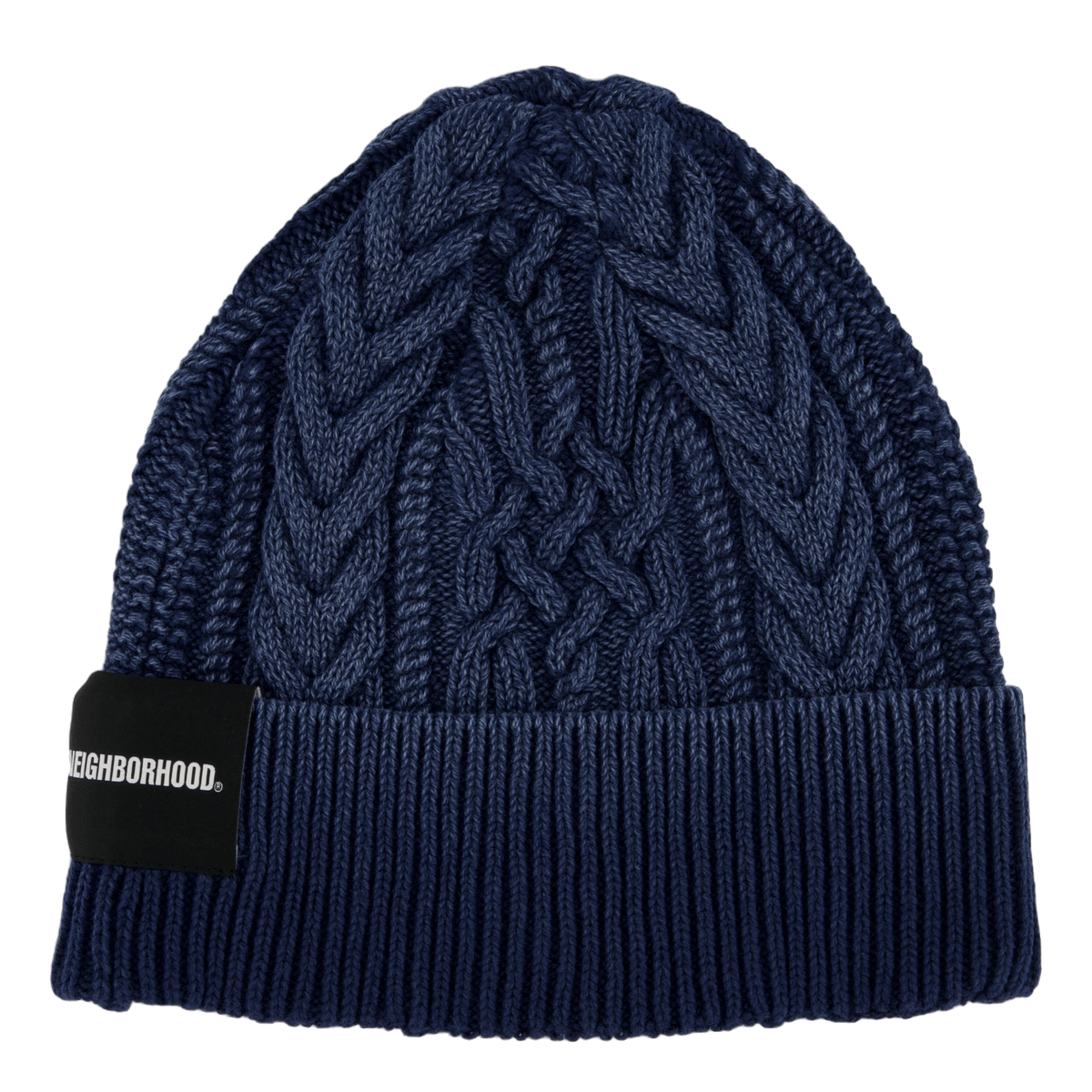 Washed Cable Beanie Navy