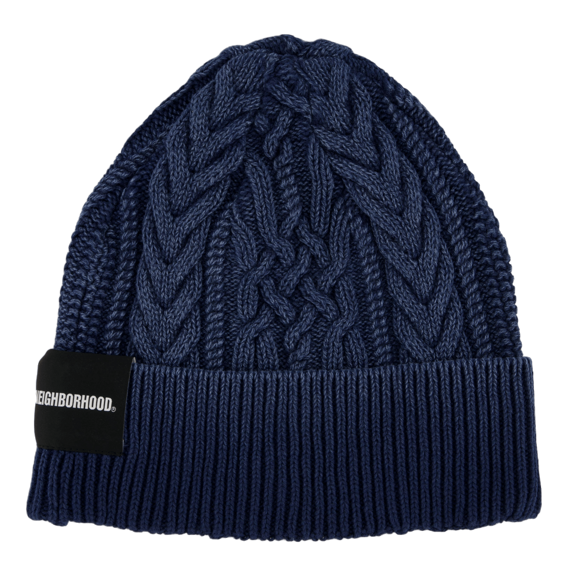 Washed Cable Beanie Navy