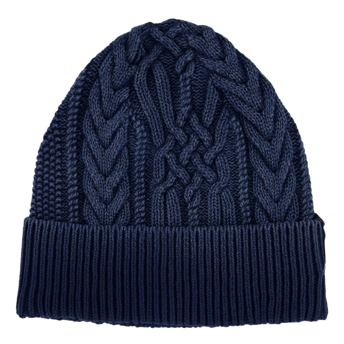 Washed Cable Beanie Navy