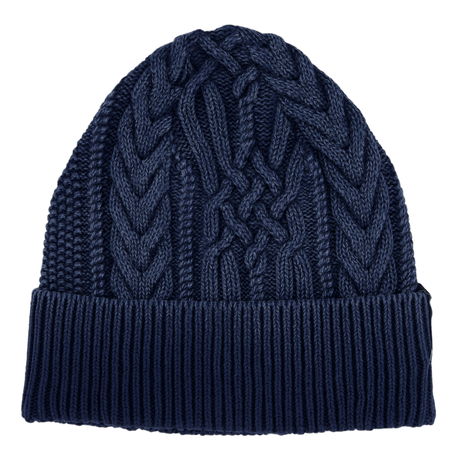 Washed Cable Beanie Navy