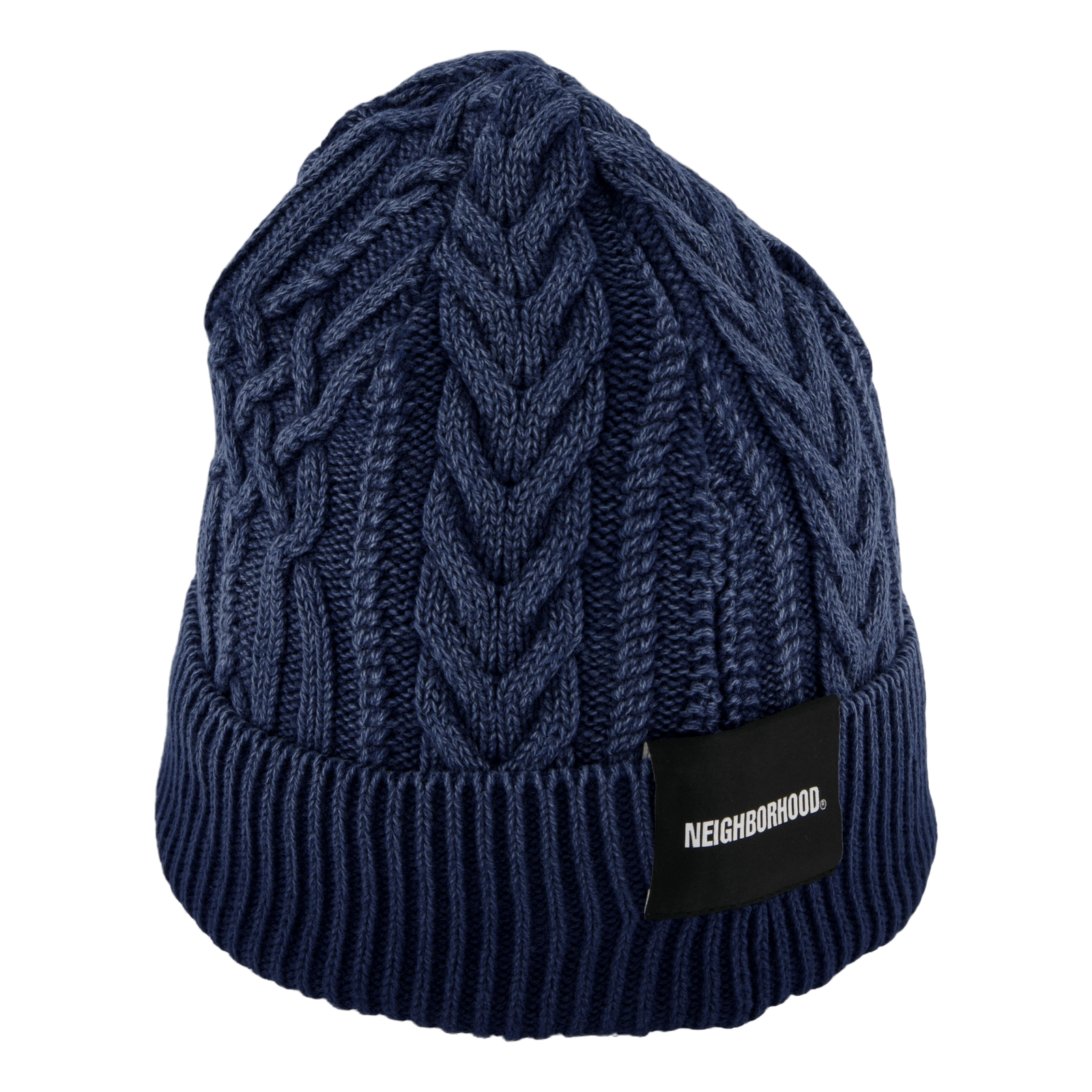 Washed Cable Beanie Navy