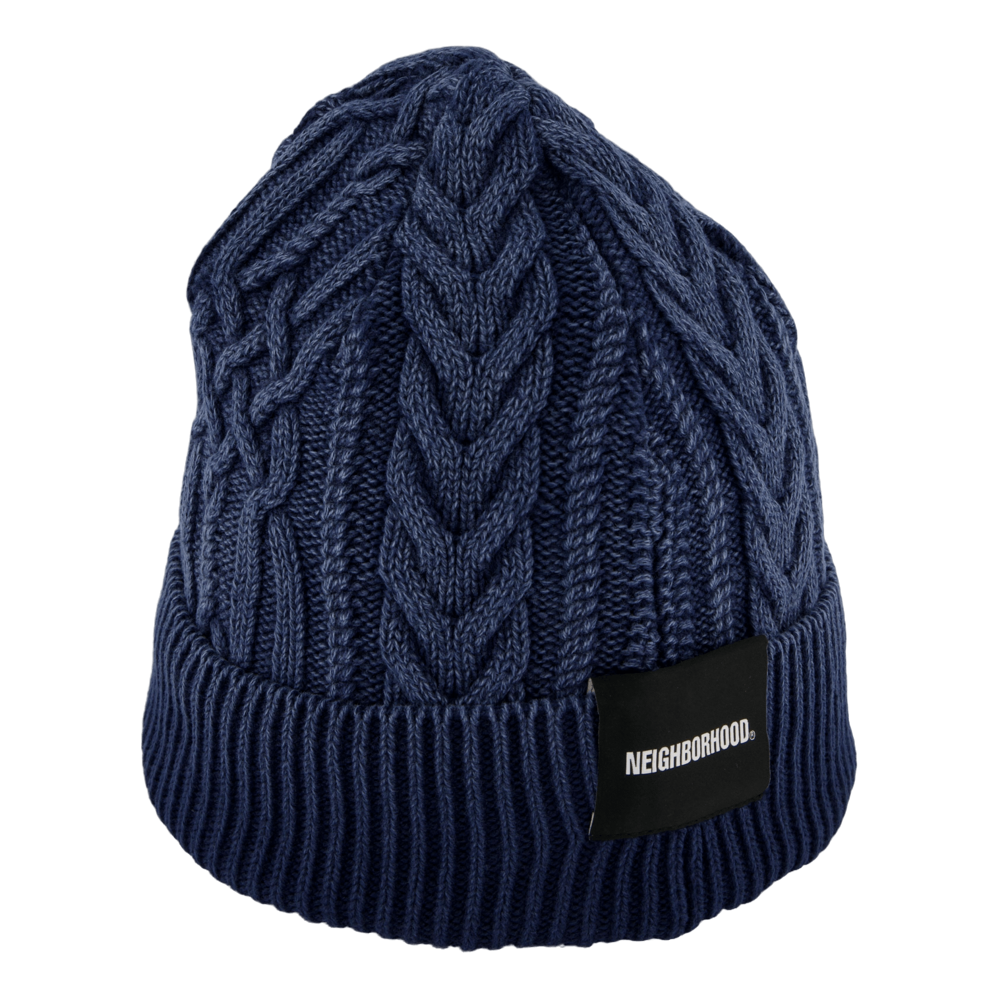 Washed Cable Beanie Navy