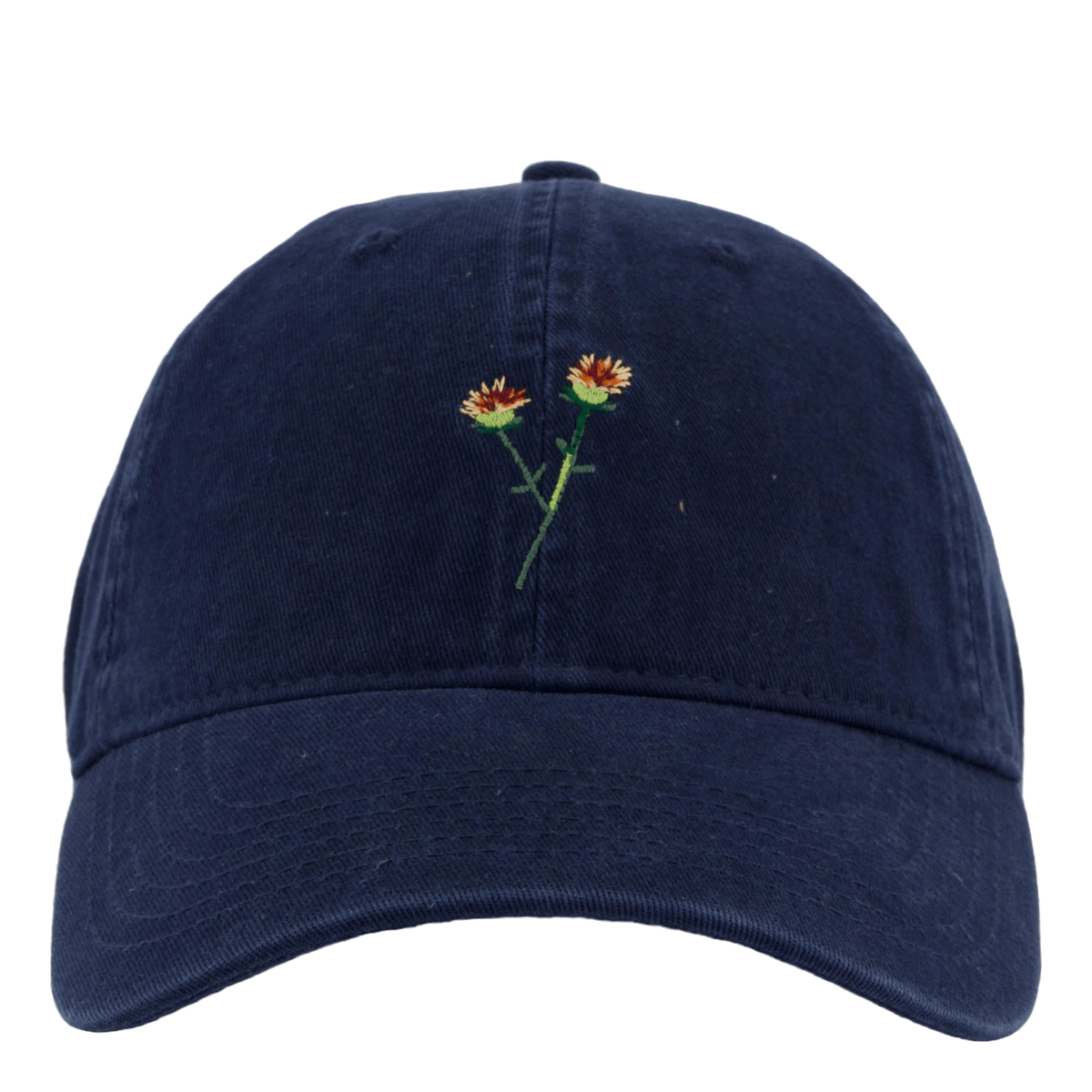 Flower Washed Cap Navy
