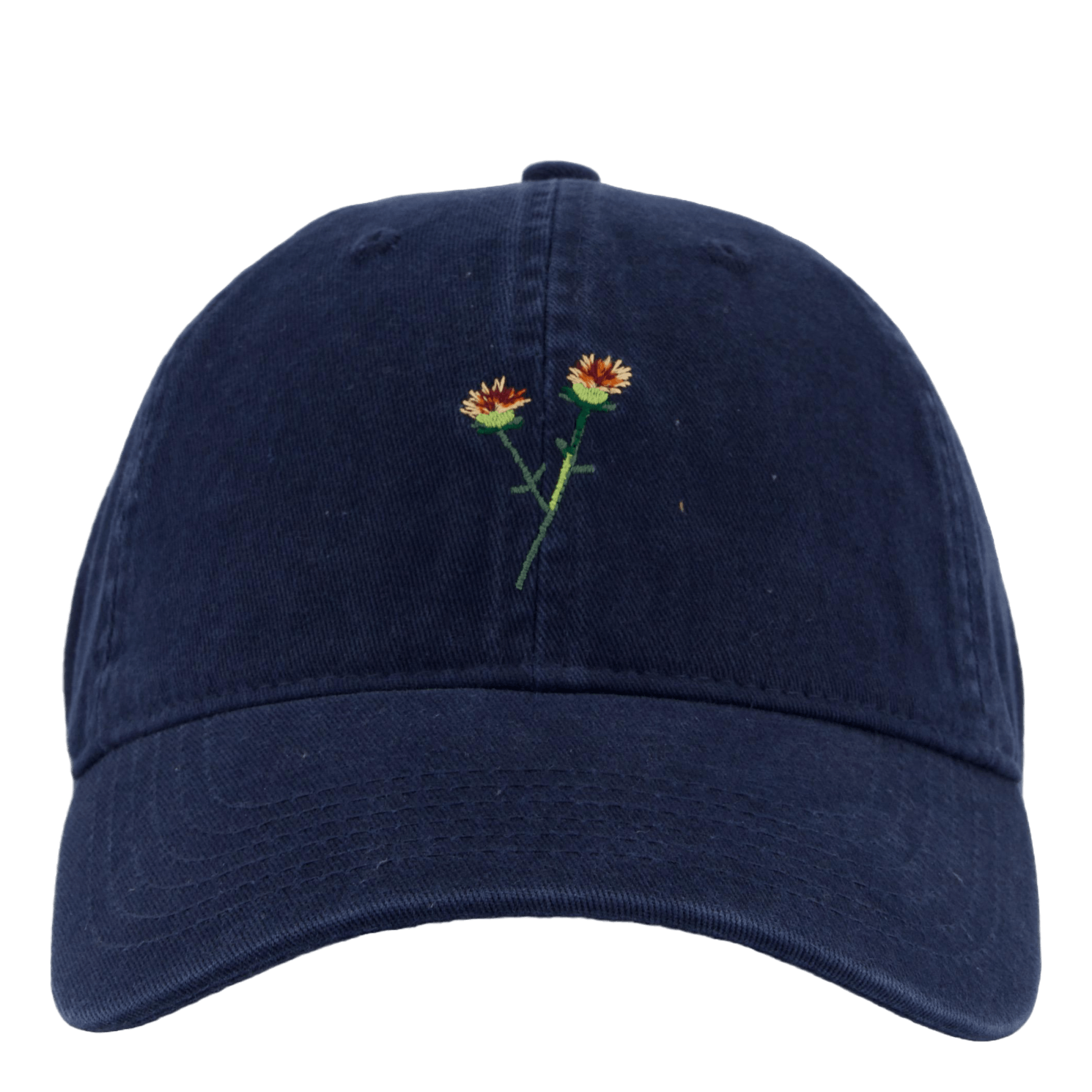 Flower Washed Cap Navy