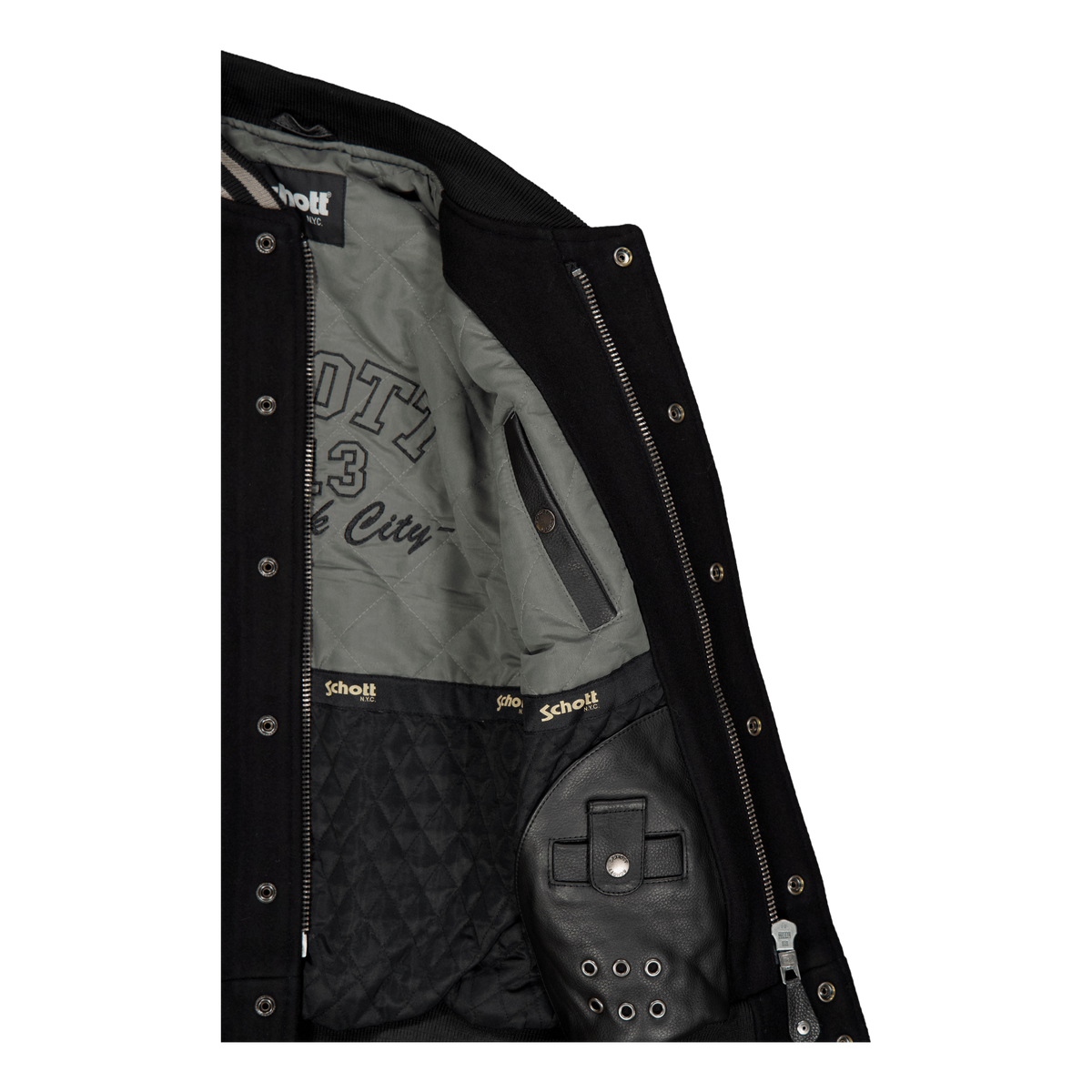 Jacket Varsity Bi Matiere Scho Black/black