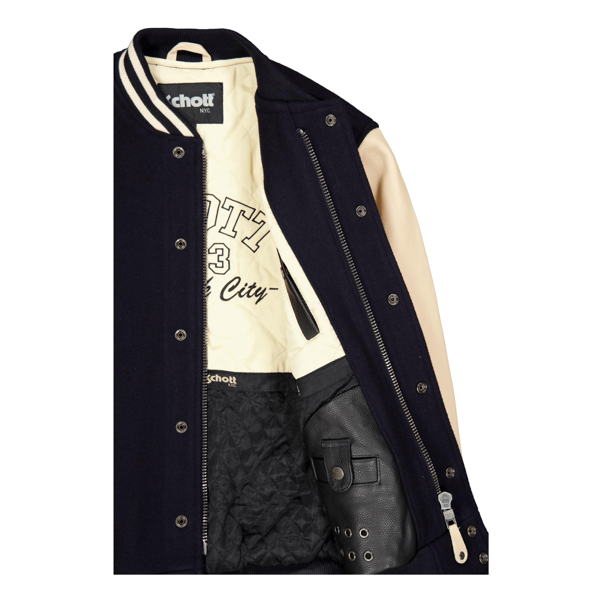 Jacket Varsity Bi Matiere Scho Navy/beige